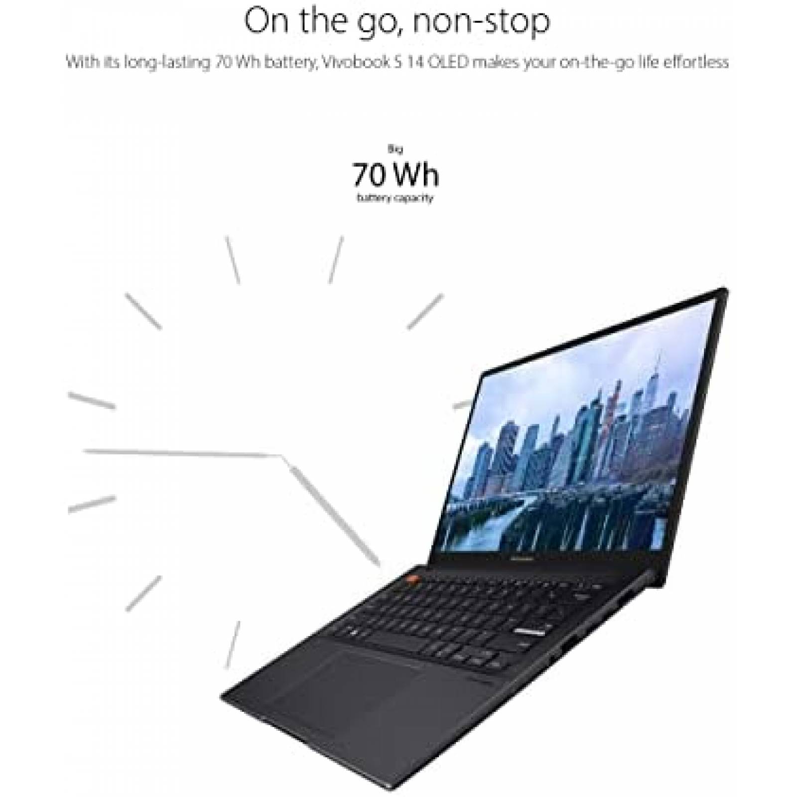 Laptop ASUS VivoBook S 14 14 Intel i7 16GB 512GB -Negro