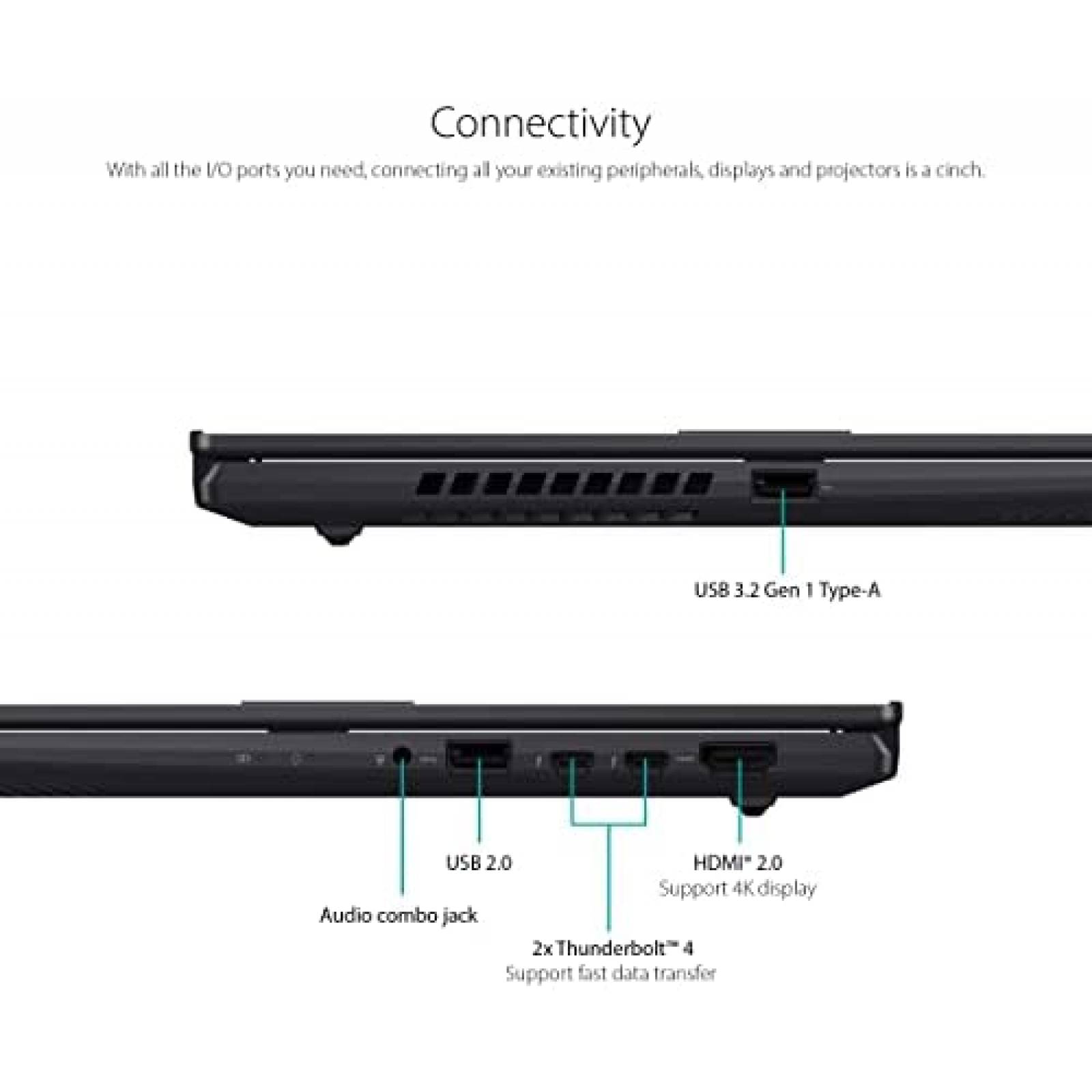 Laptop ASUS VivoBook S 14 14 Intel i7 16GB 512GB -Negro