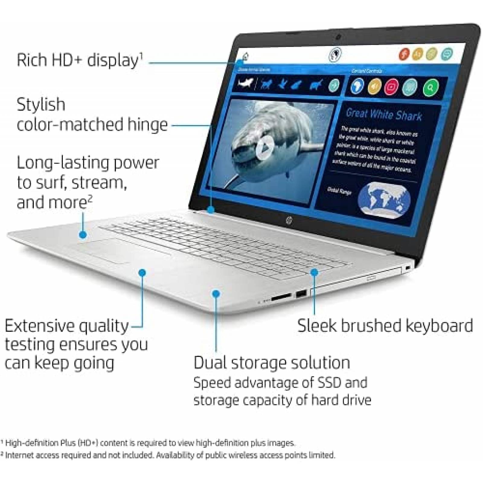 Laptop HP BY65ST Con Teclado Numerico 16GB RAM 512 GB 17.3''