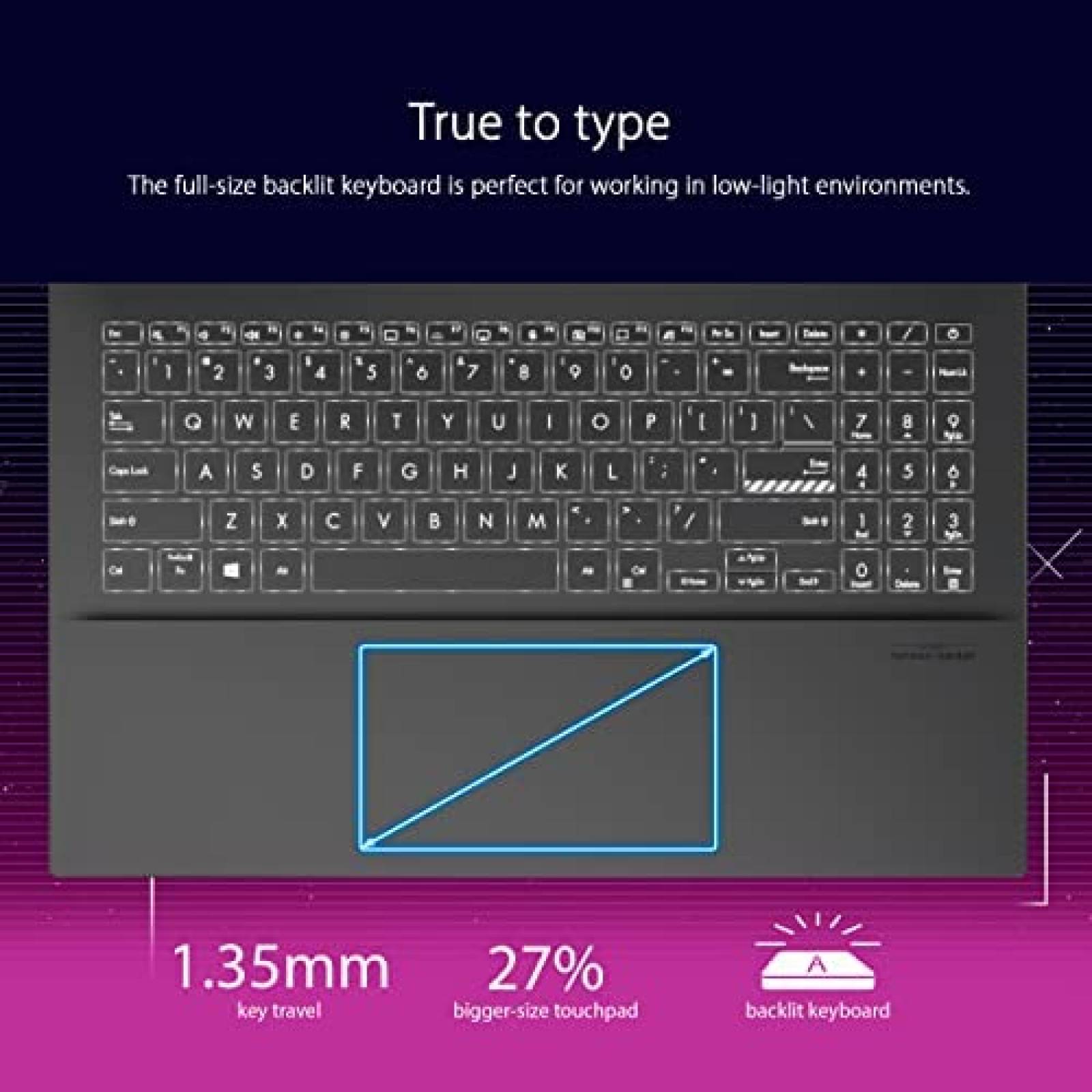 Laptop ASUS VivoBook Pro 15 15.6" FHD Core i5 8 GB 512 GB