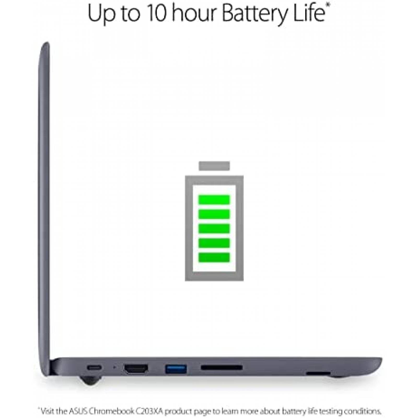 Laptop Asus Chromebook C203XA 11.6 4GB 32GB Uso Rudo -Gris