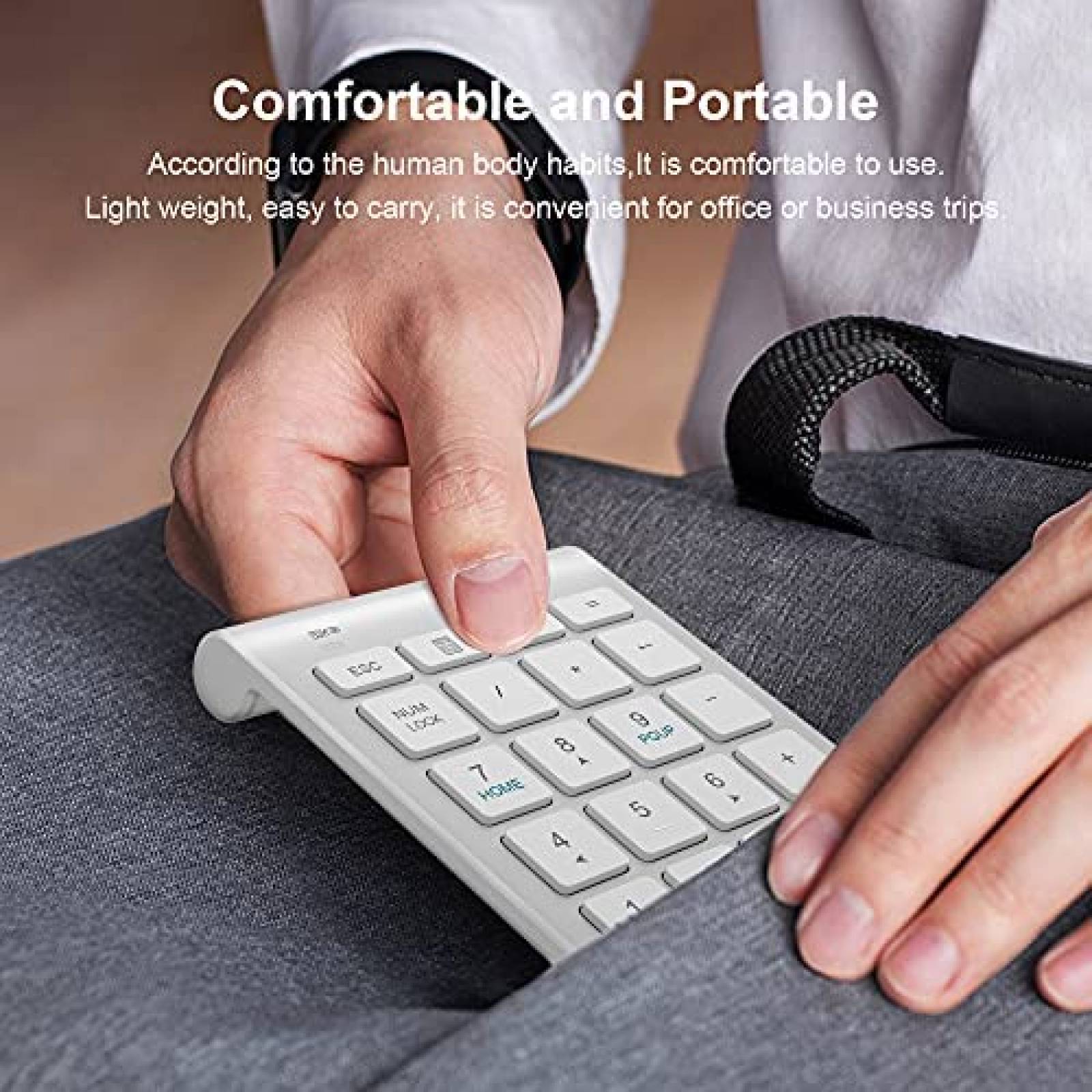 Teclado Pubiohs Numerico Inalambrico 22 Teclas -Plata