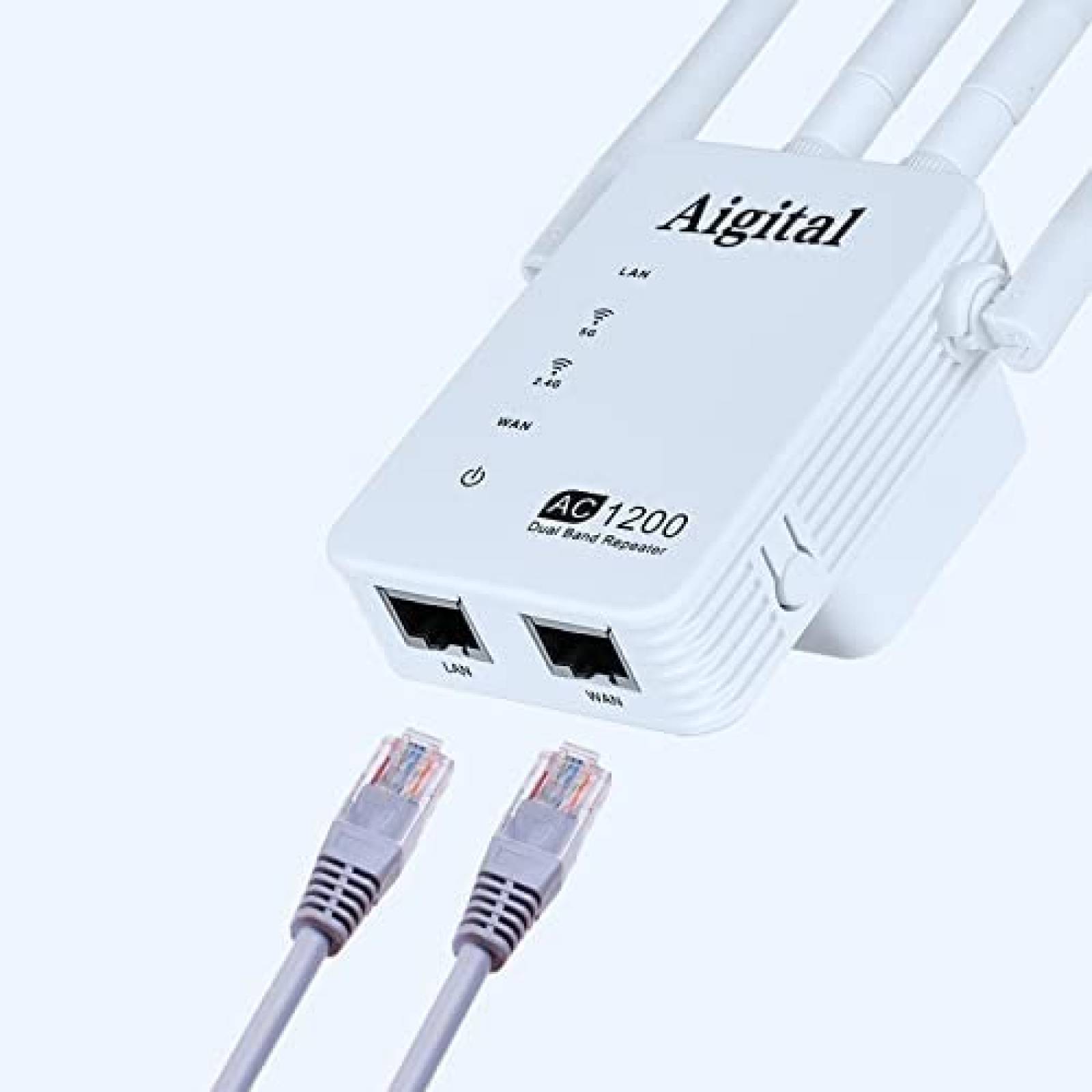 ExtensorWiFi Wodgreat de Hasta 1200MB con 2 Puertos Ethernet