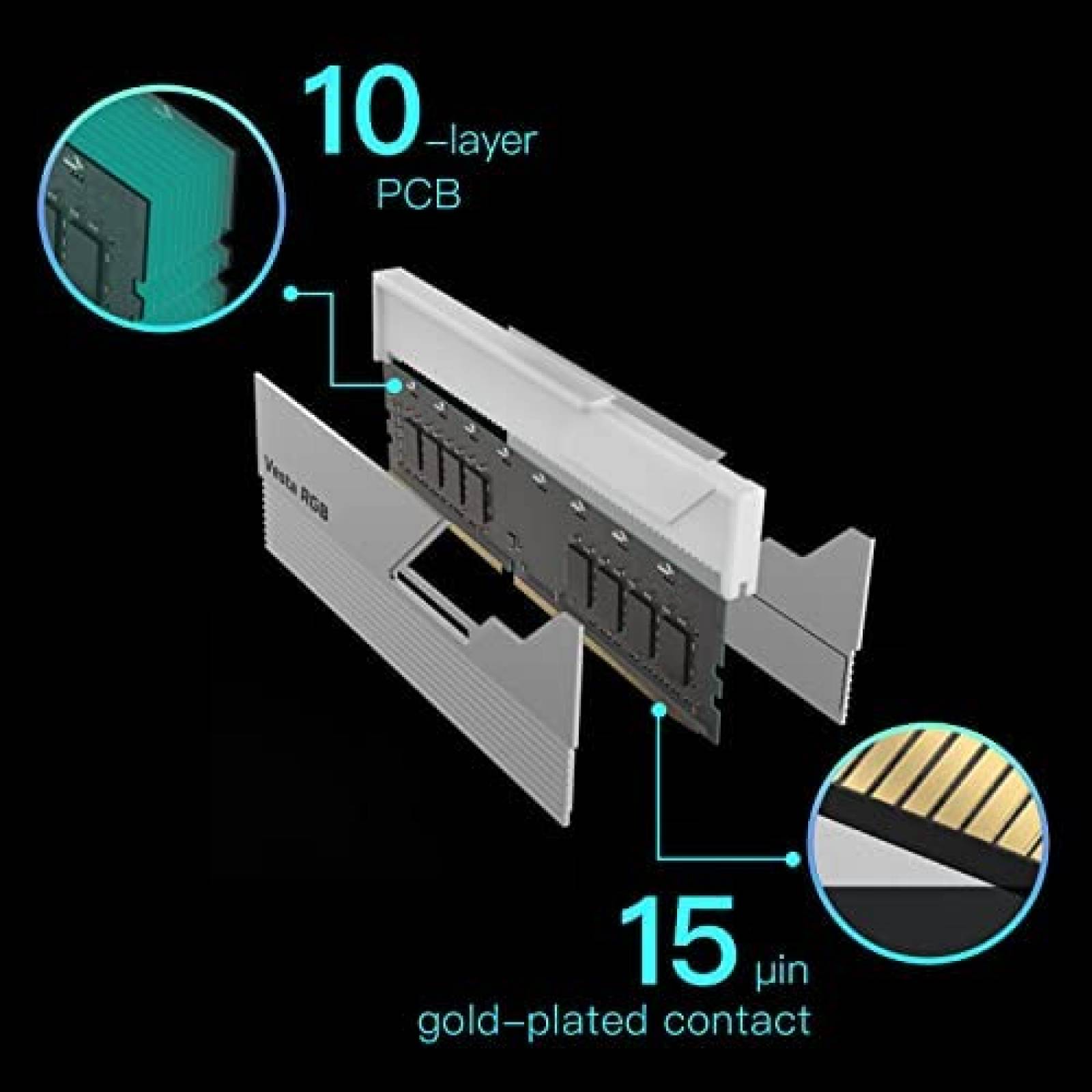 RAM RGB Acer Predator Vesta Gamer 32G 2pz 16GB DDR4 3200MHz