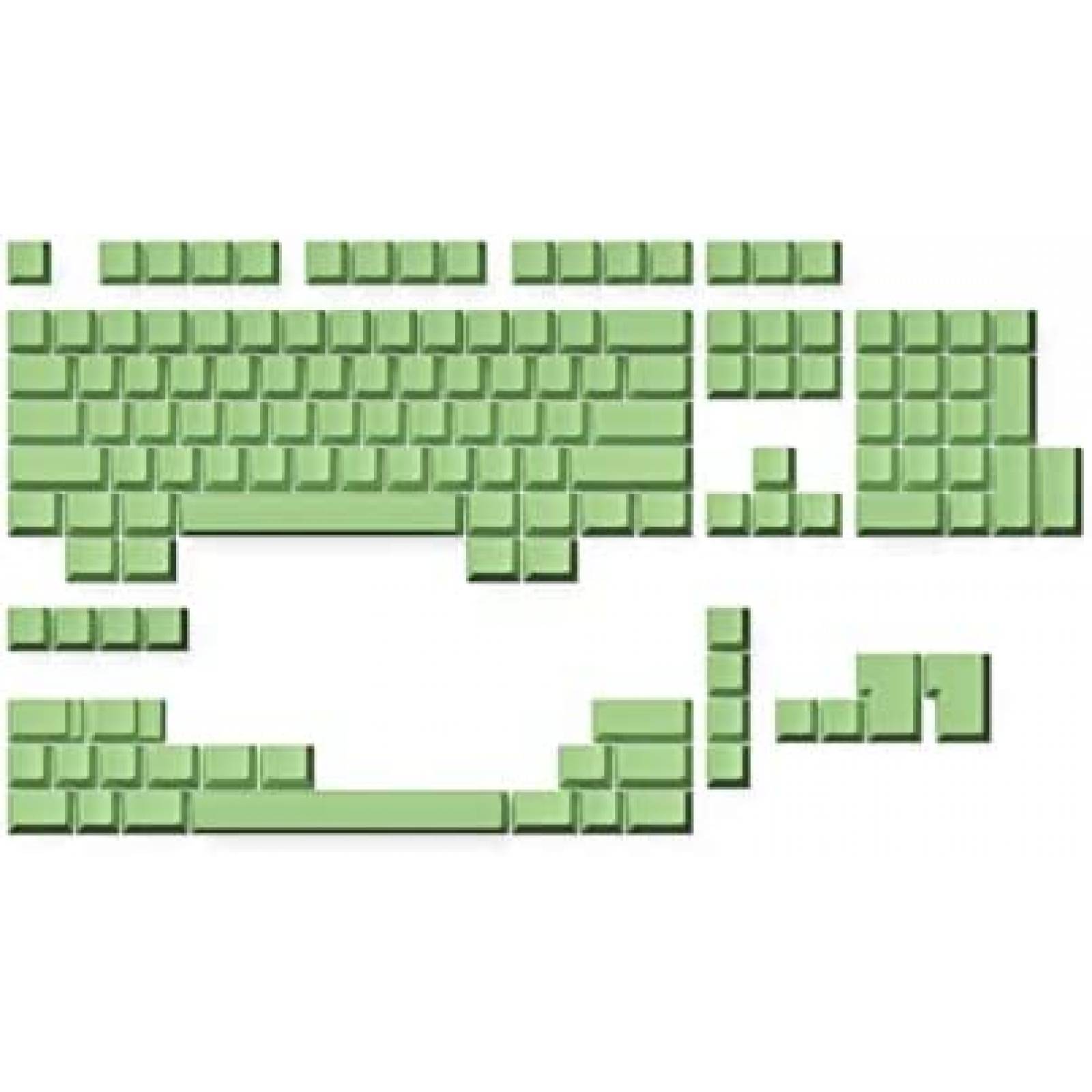 Teclas en Blanco Ranked 139 pz para Teclado Mecanico -Verde