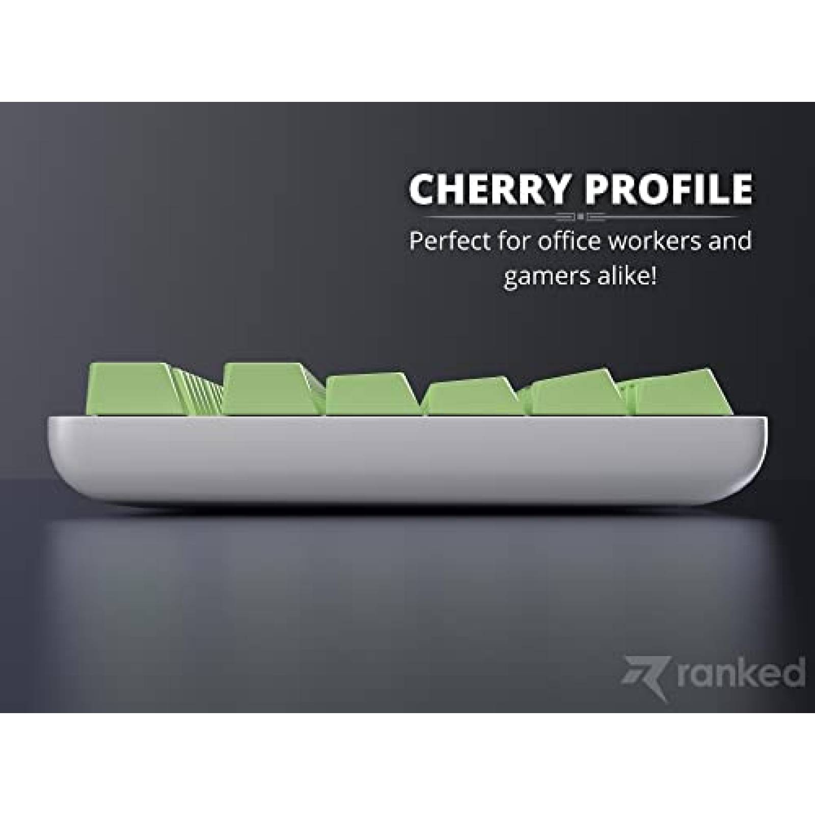 Teclas en Blanco Ranked 139 pz para Teclado Mecanico -Verde
