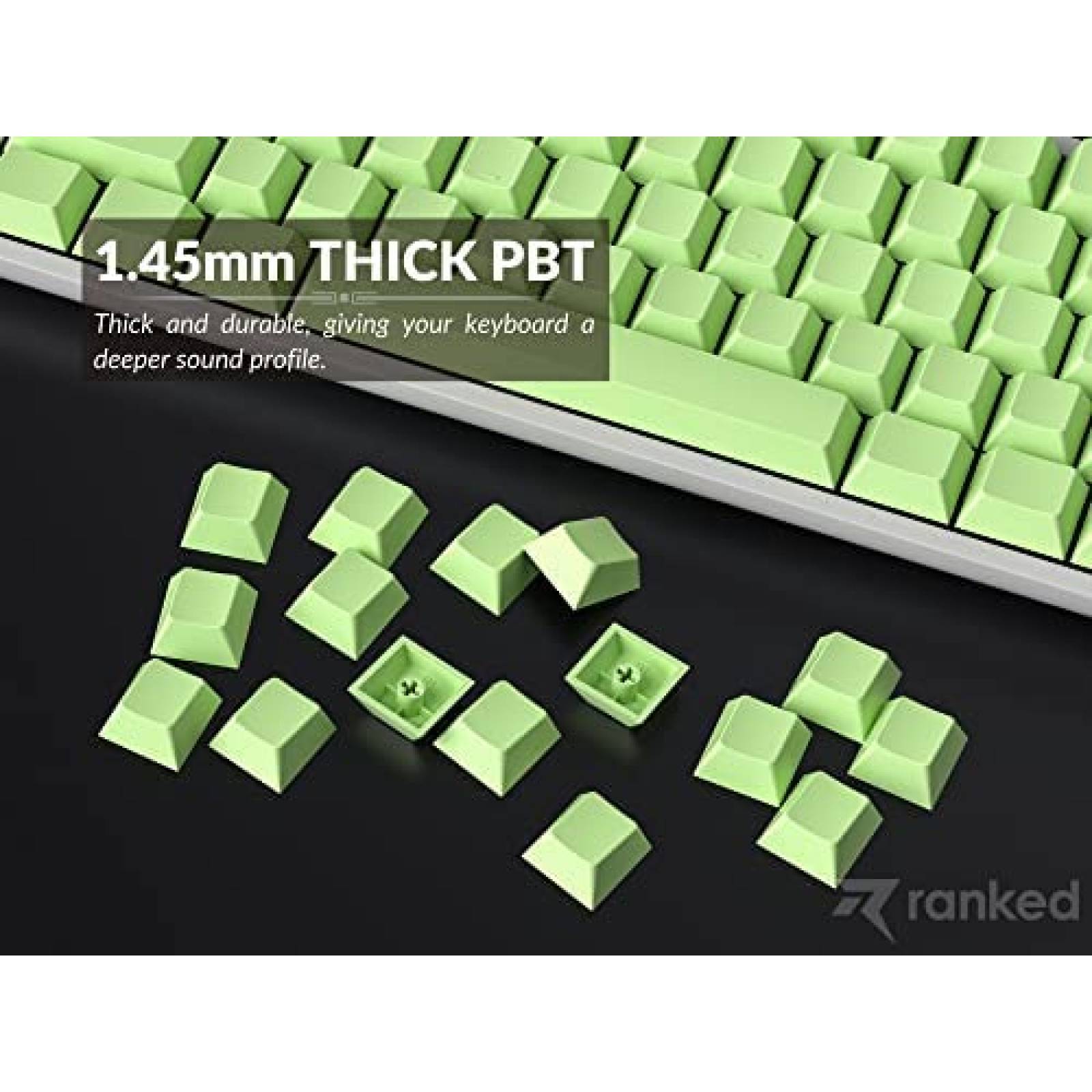 Teclas en Blanco Ranked 139 pz para Teclado Mecanico -Verde