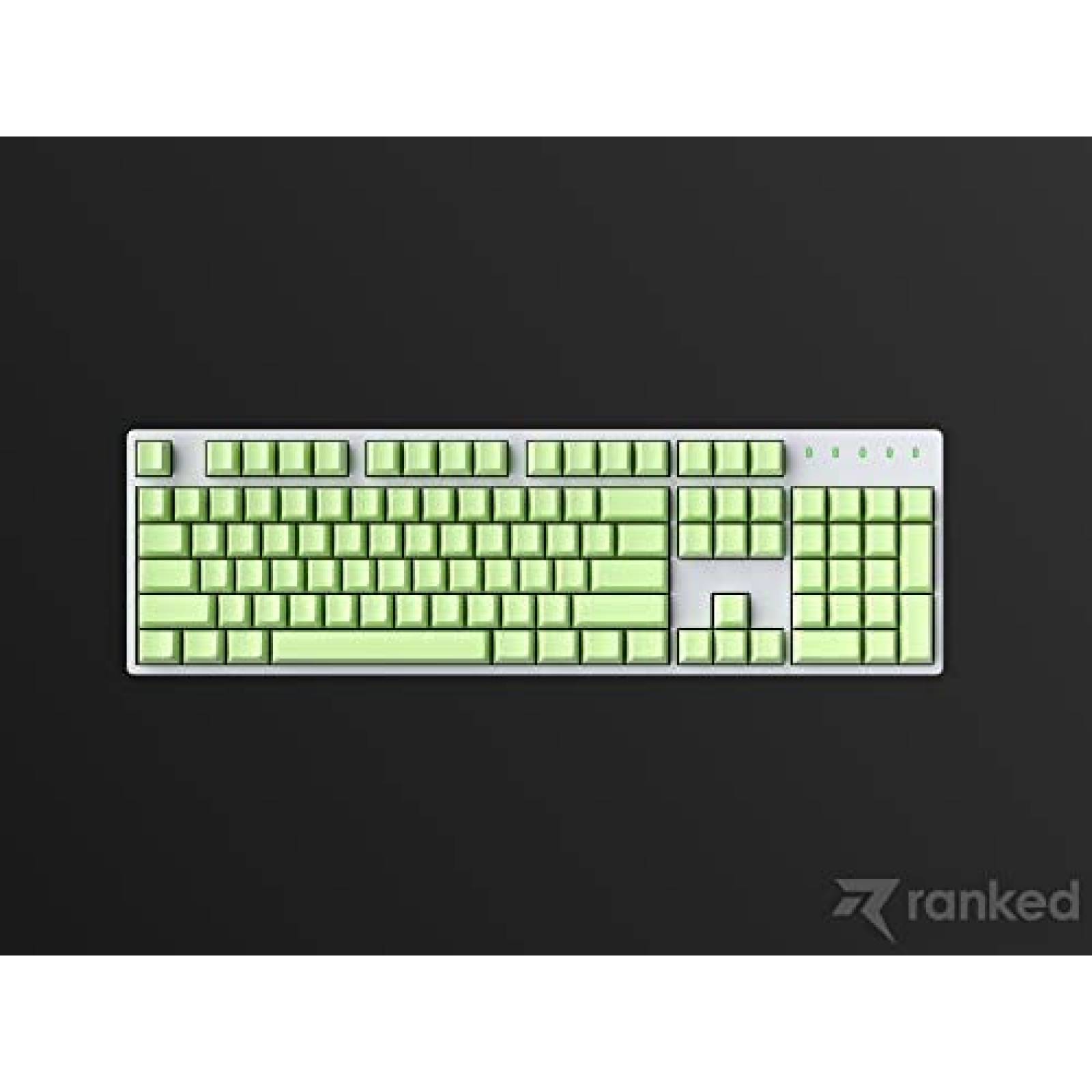 Teclas en Blanco Ranked 139 pz para Teclado Mecanico -Verde