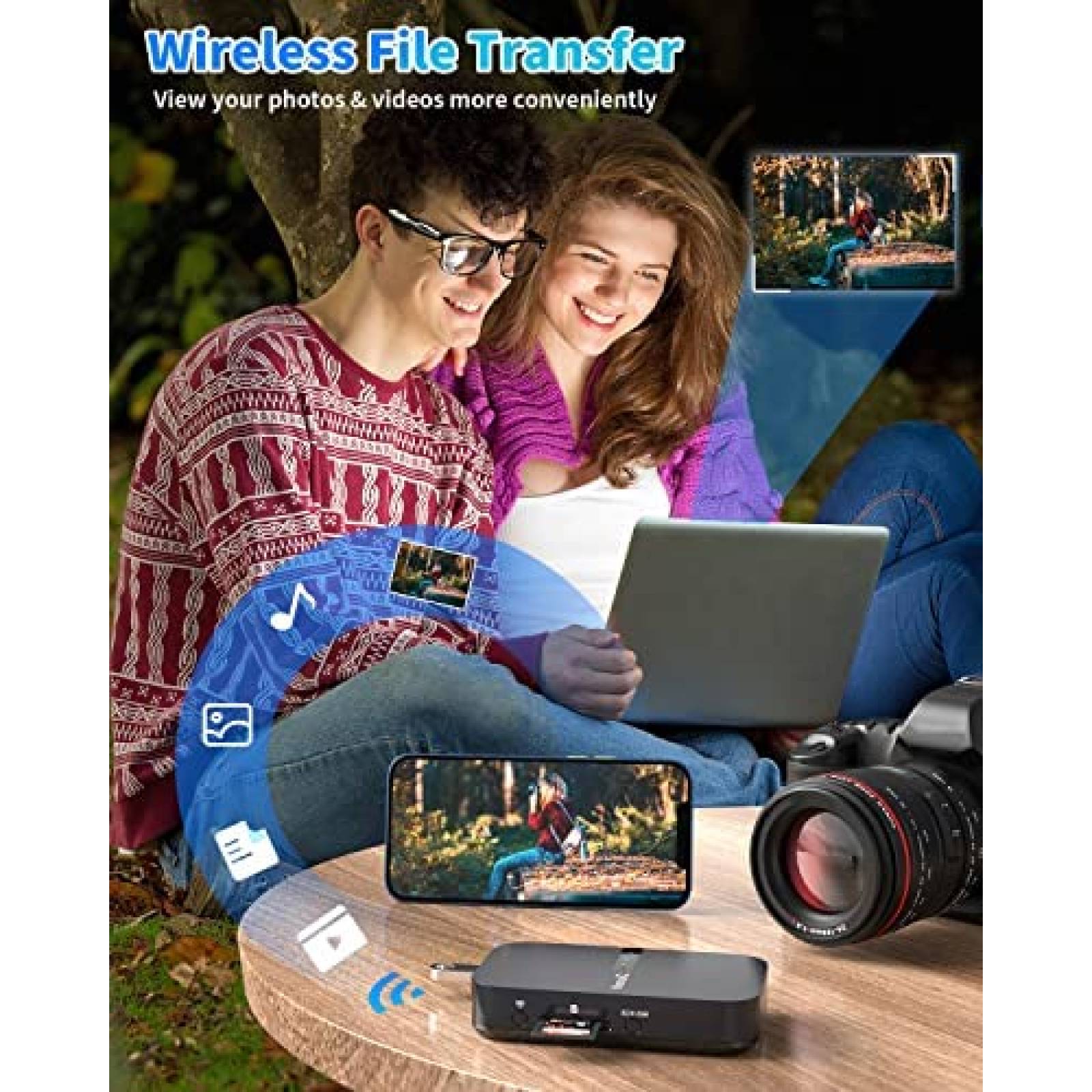 Disco Duro Portatil NEWQ Mini Extensor WIFI Lector SD