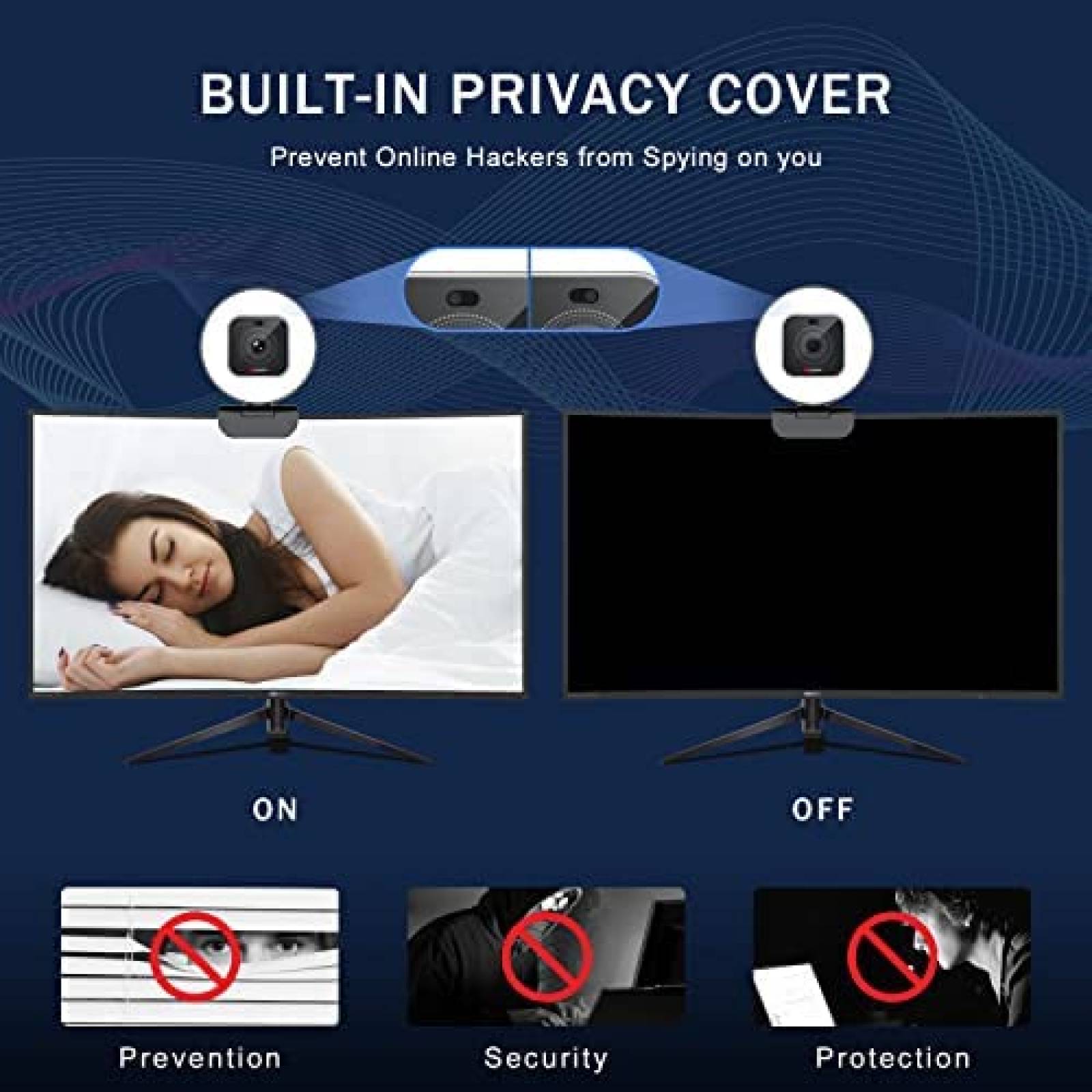 Webcam Angetube 4K Enfoque Automatico Microfono USB -Blanco