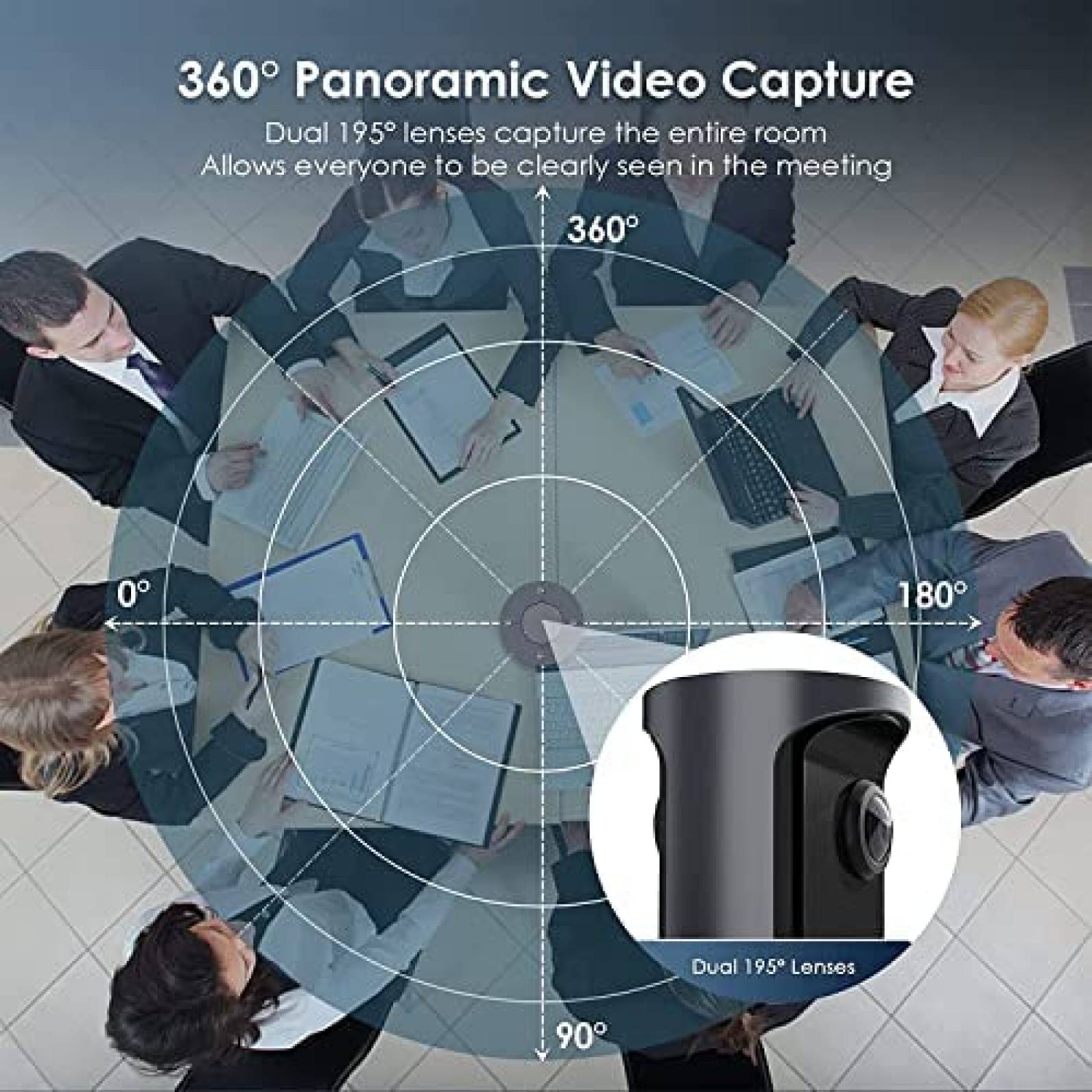 Camara Conferencia NexiGo Meeting 360 Gen 2 8K AI 1080p -N