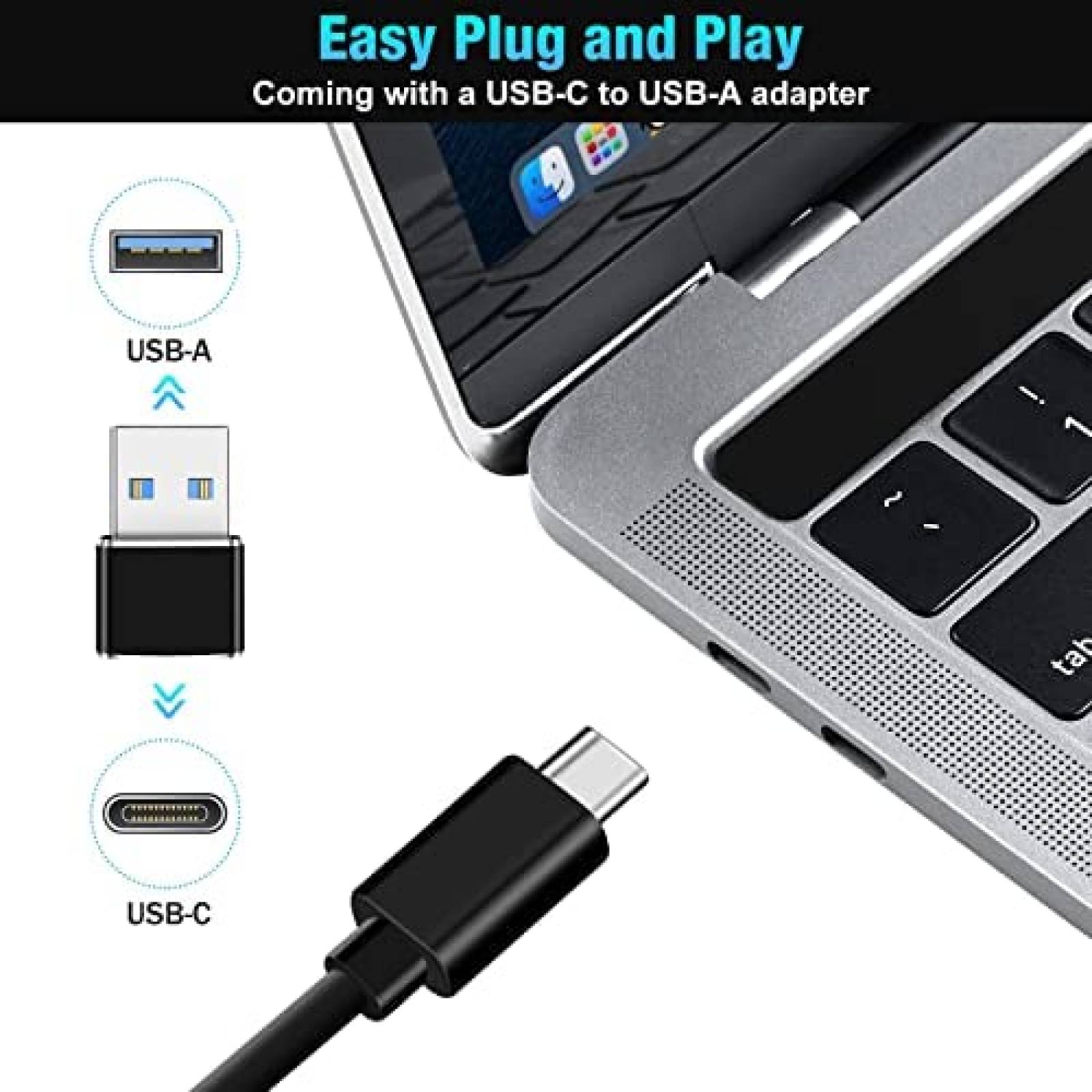 Webcam IMiSES 3 en 1 4K UHD Protector de Privacidad -Negro