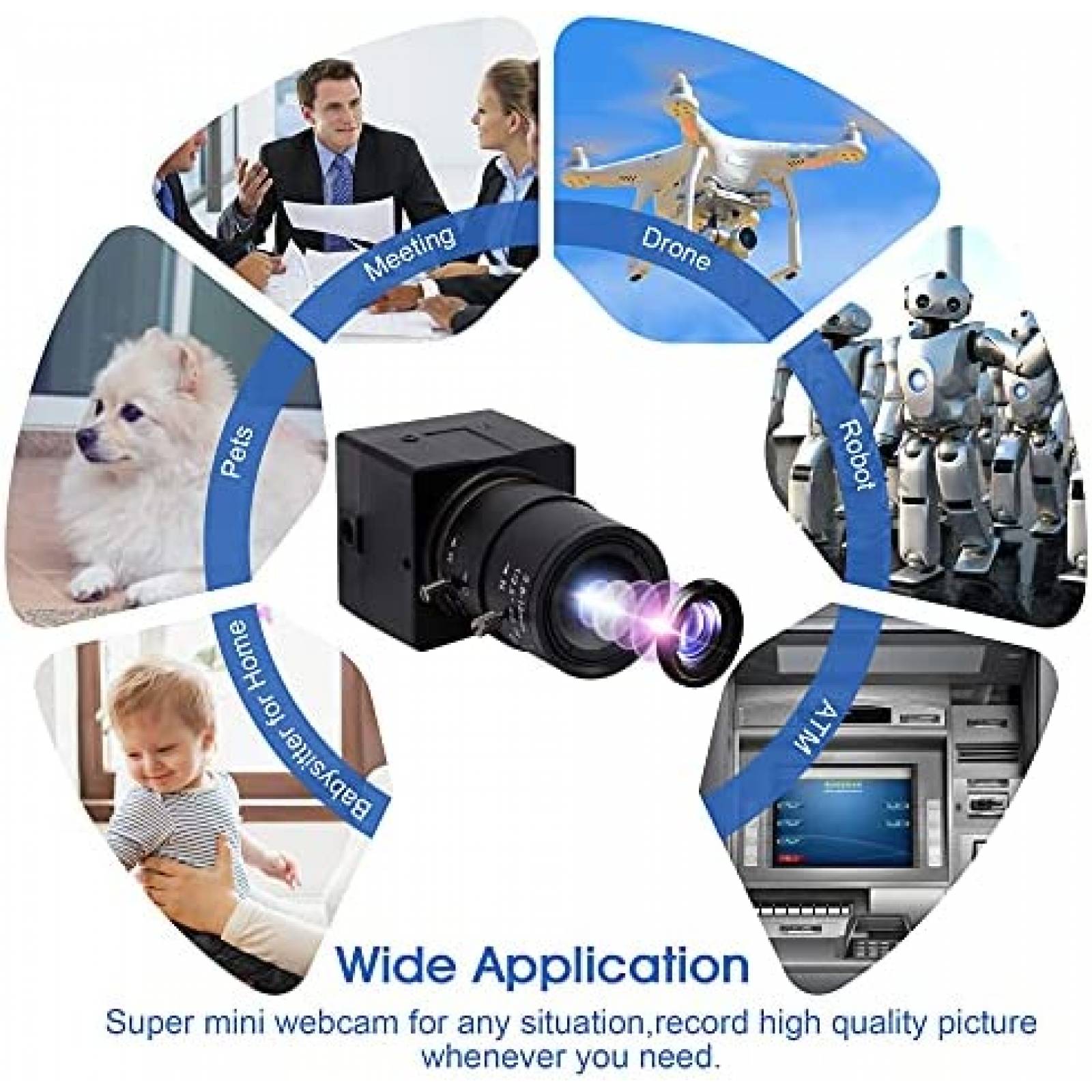 Webcam ALPCAM 4K 30 fps USB Ultra HD 2160P con Zoom optico