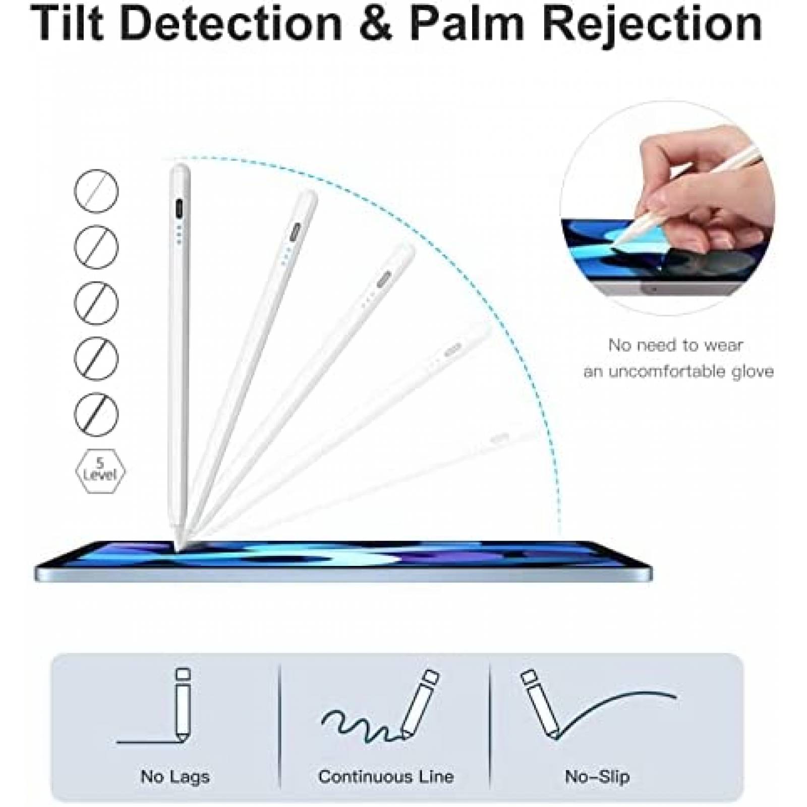 Pluma Stylus Dirrelo Compatible con iPad 2018-2022 -Blanco
