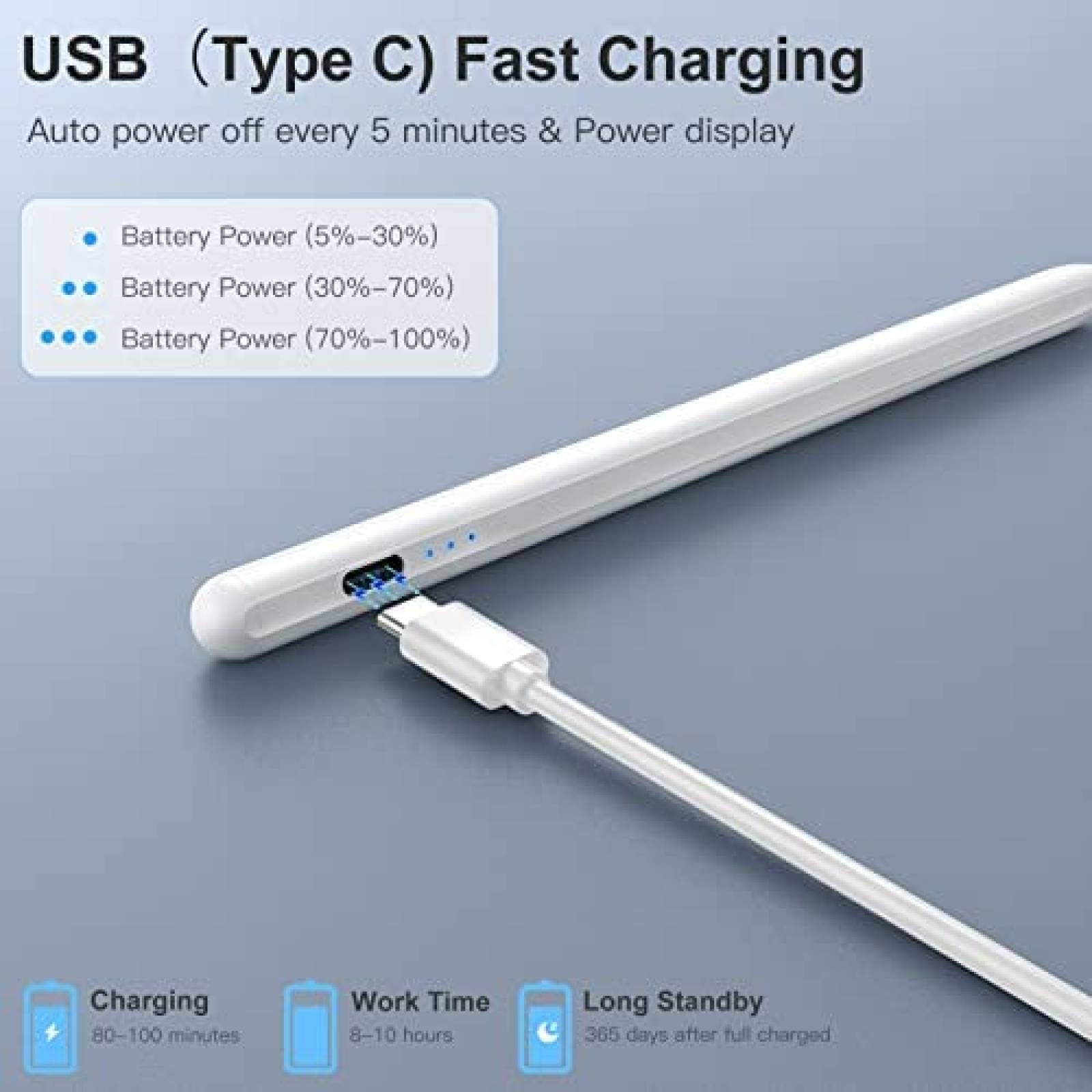 Pluma Stylus Dirrelo Compatible con iPad 2018-2022 -Blanco