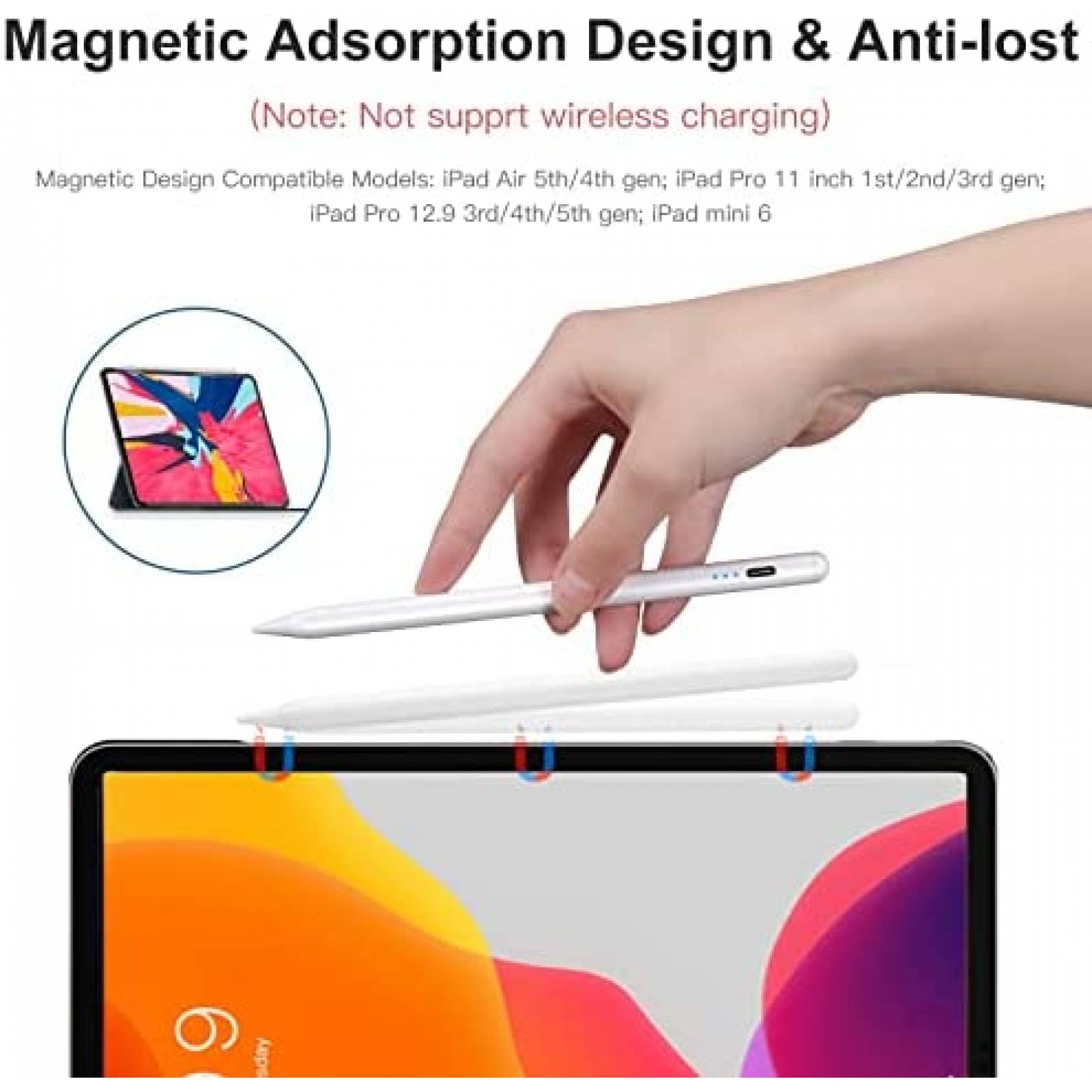 Pluma Stylus Dirrelo Compatible con iPad 2018-2022 -Blanco