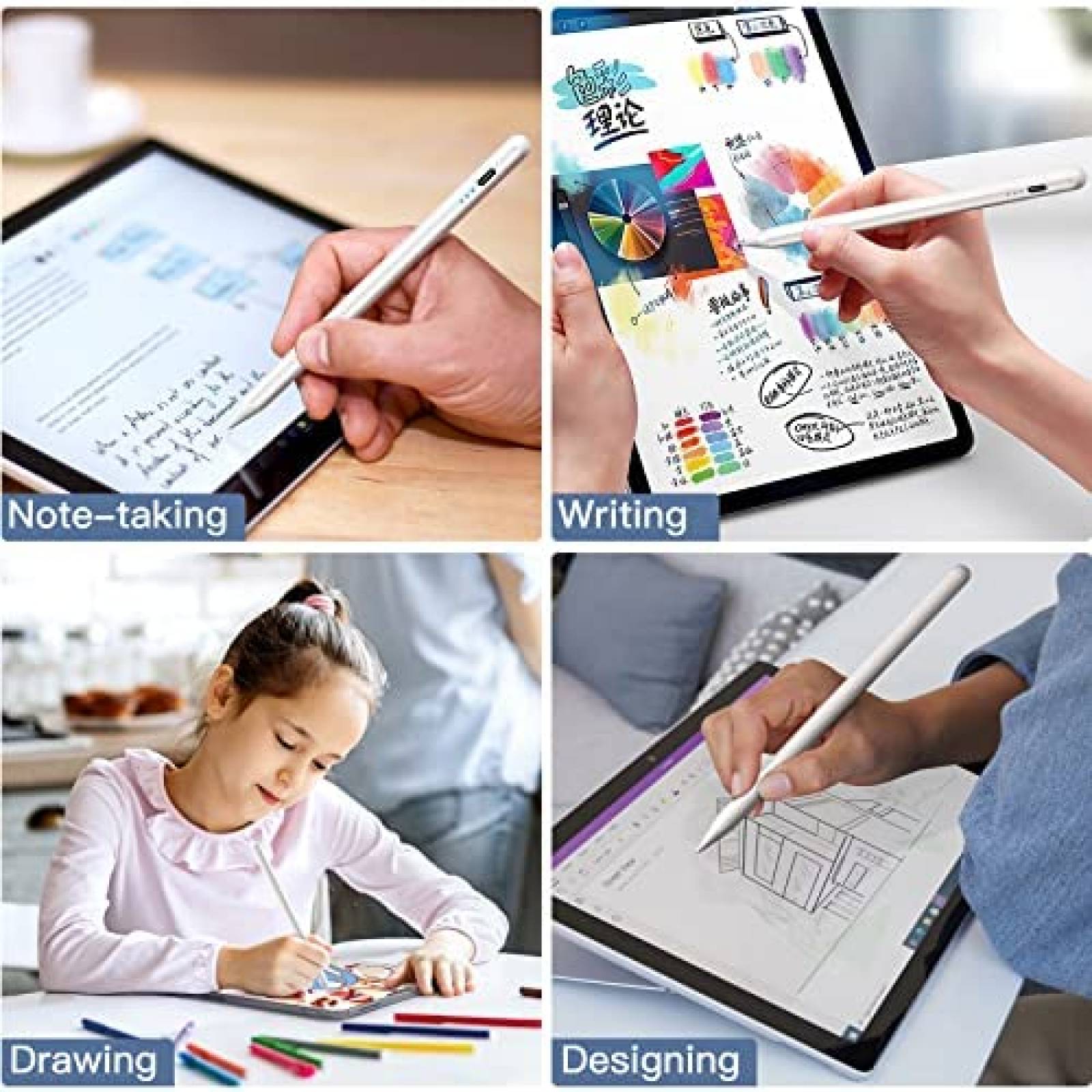 Pluma Stylus Dirrelo Compatible con iPad 2018-2022 -Blanco