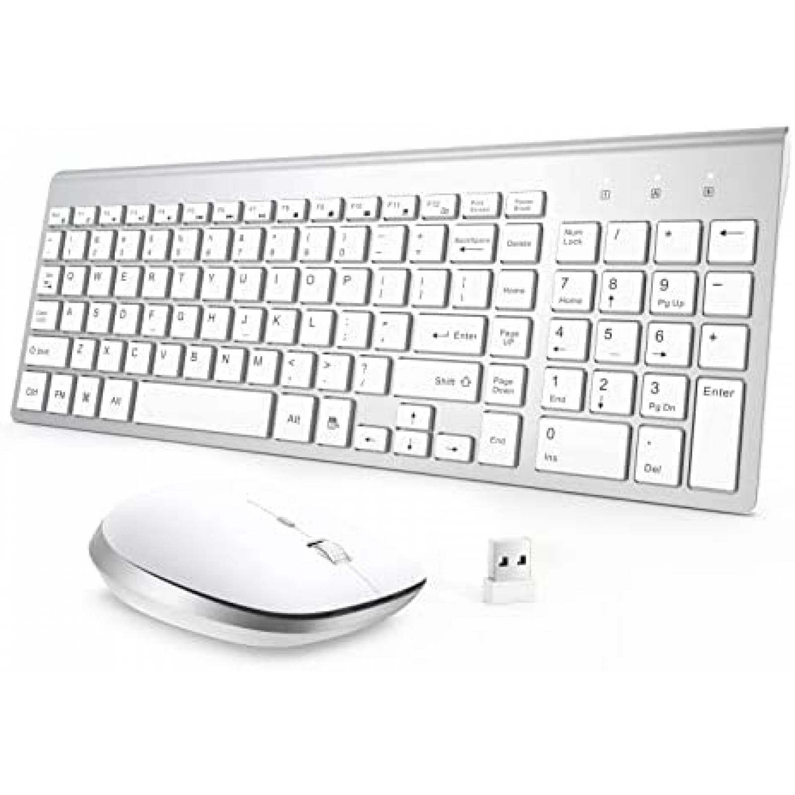 Combo Teclado y Mouse FENIFOX Bluetooth USB -Blanco