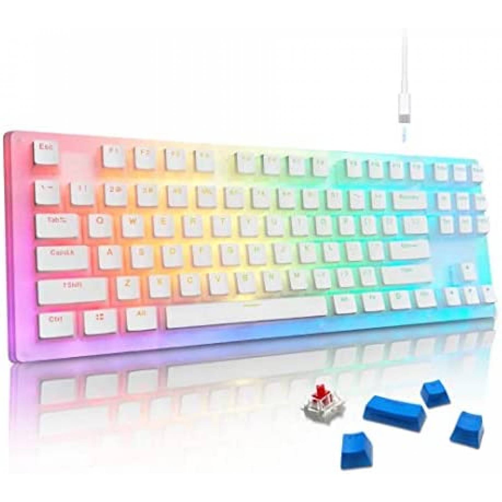 Teclado Gamer XVX Womier K87 PRO Inalambrico Mecanico RGB