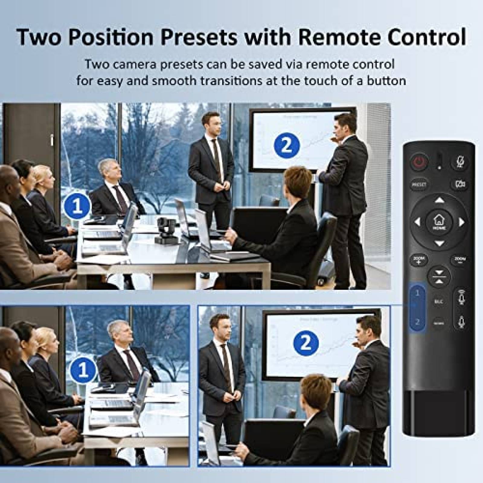 Webcam Nexigo 4K Zoom Digital 5X Control Remoto -Negro