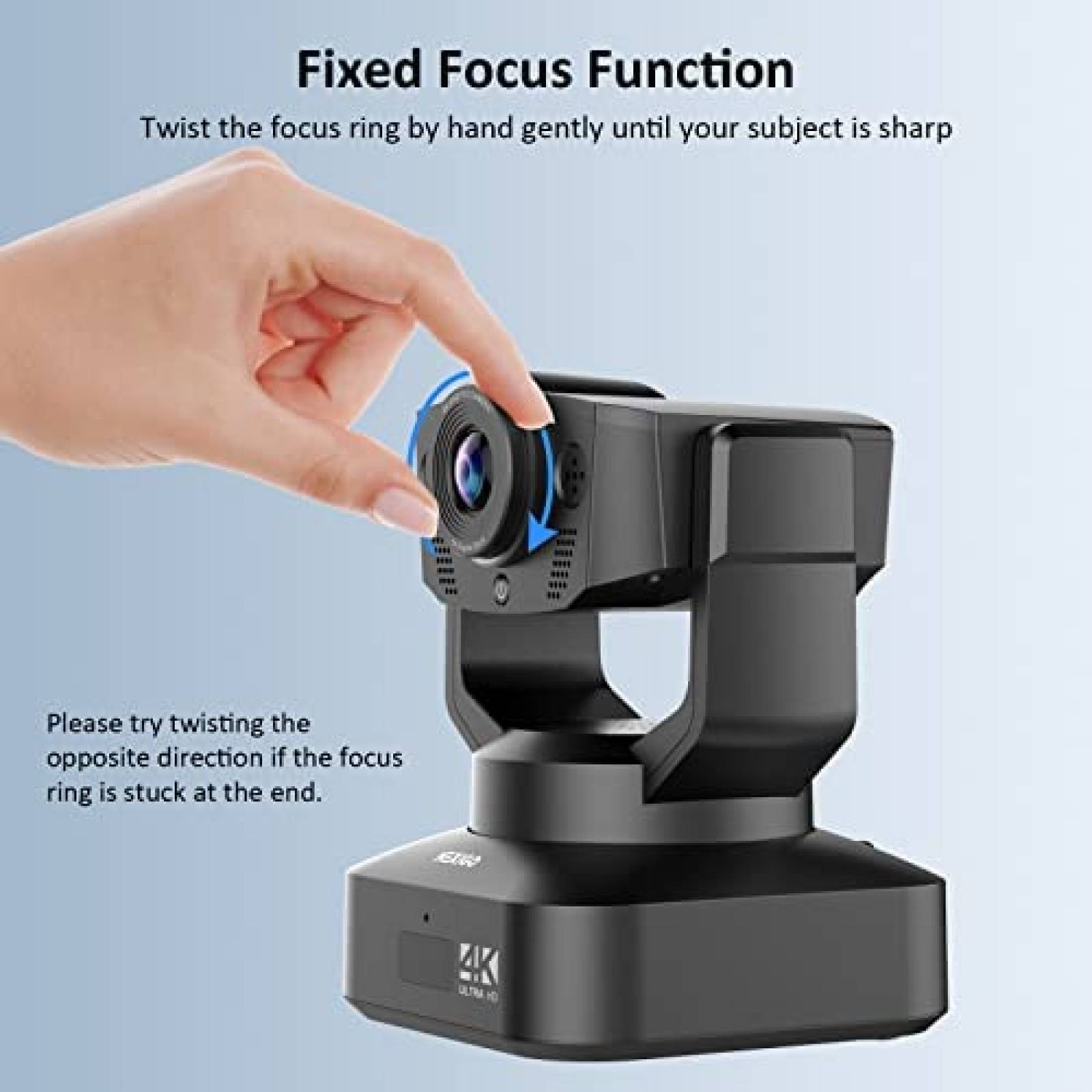 Webcam Nexigo 4K Zoom Digital 5X Control Remoto -Negro