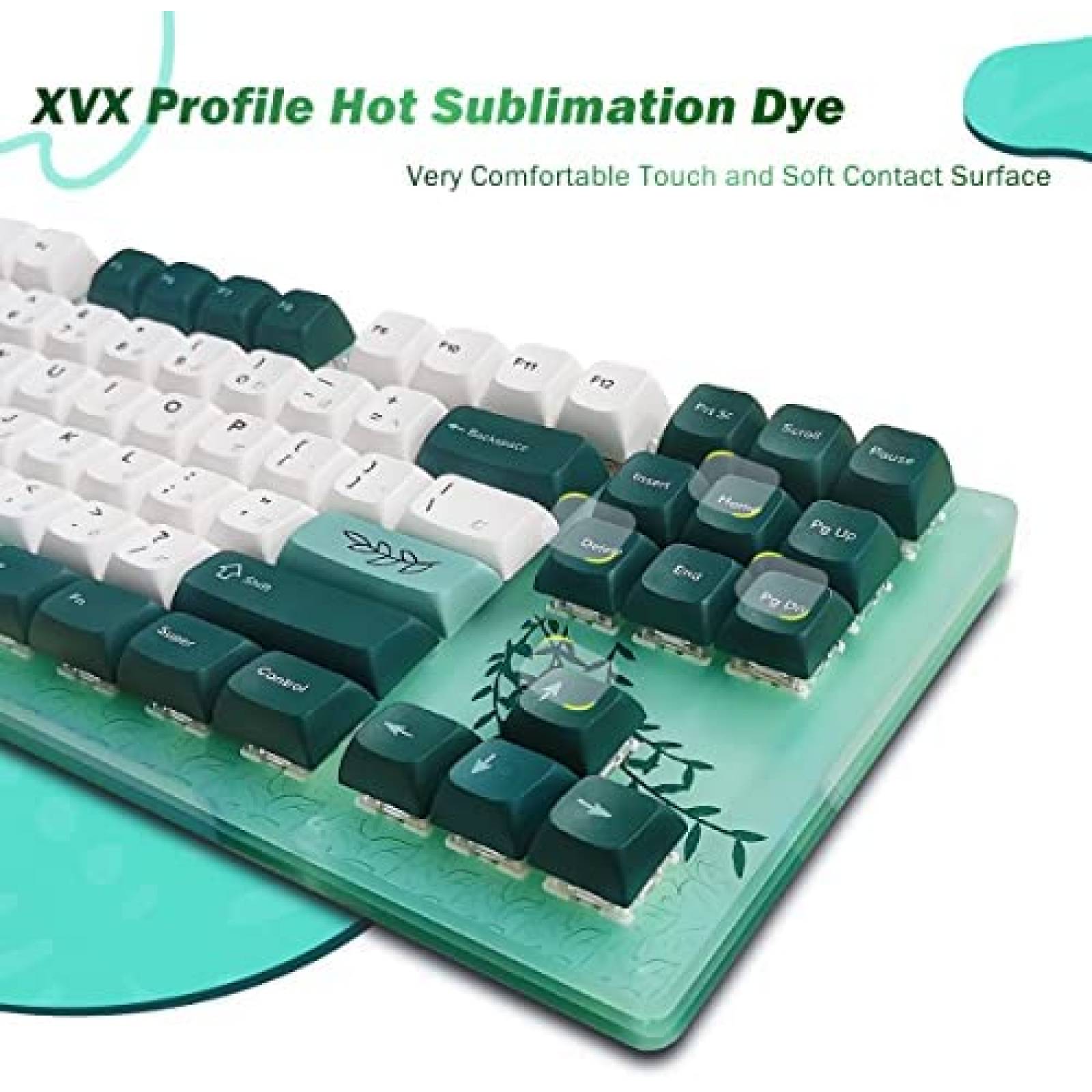 Teclado Gamer Womier K87 87 Teclas Mecanico -Amarillo