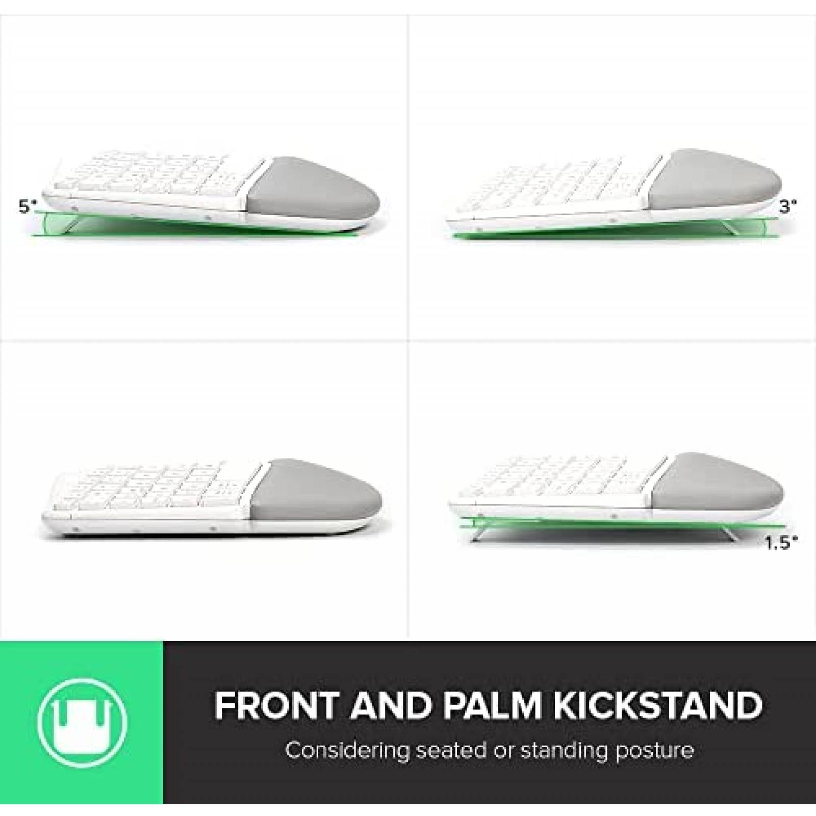 Teclado Ergonomico Bluetooth DeLUX GM901D 107 Teclas -Blanco