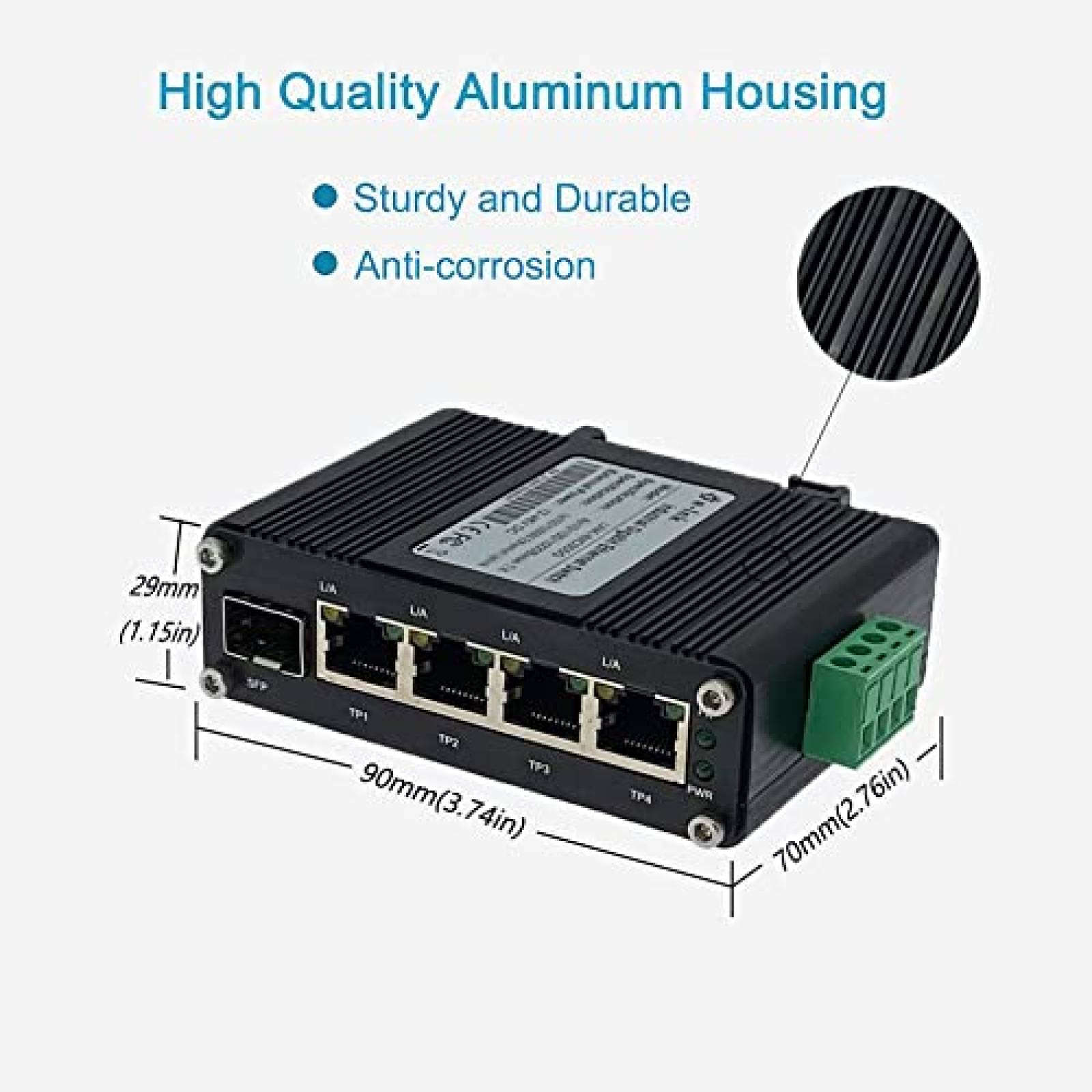 Mini Industrial Switch Star Route Capacidad de Conmutacion