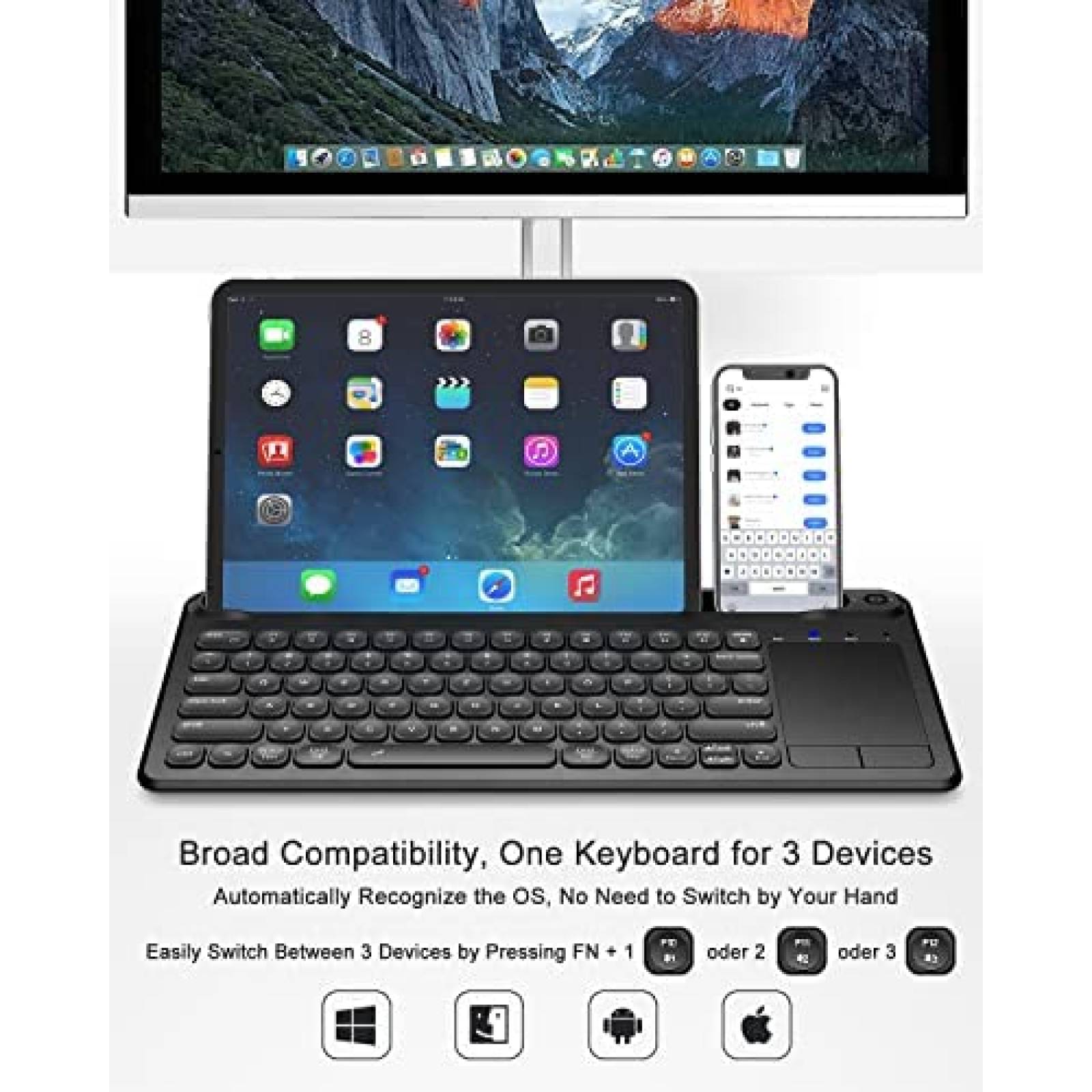 Teclado para Tablet/Celular Dracool Bluetooth -Negro