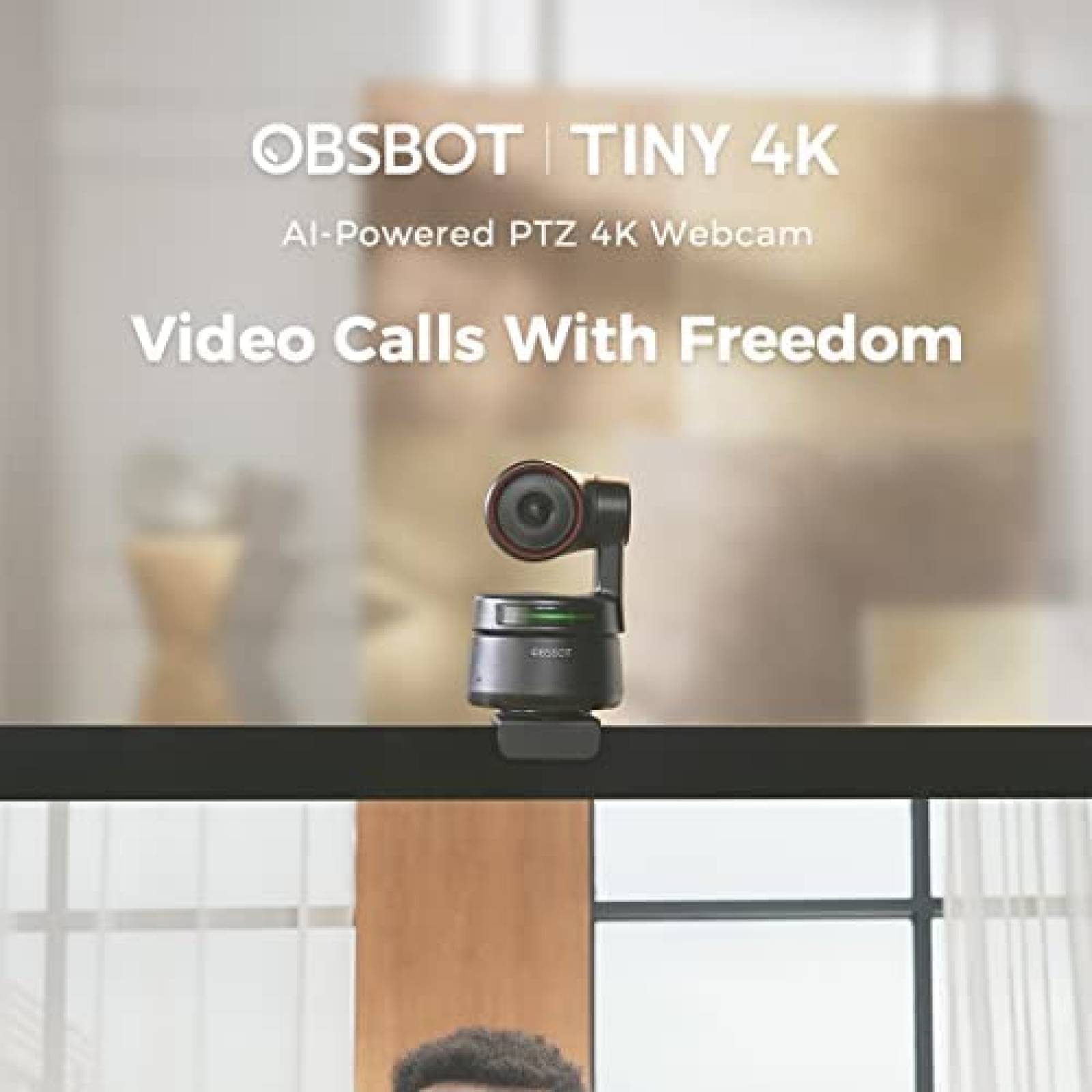 Webcam OBSBOT Tiny 4K Ultra HD Enfoque Automatico 4X Zoom