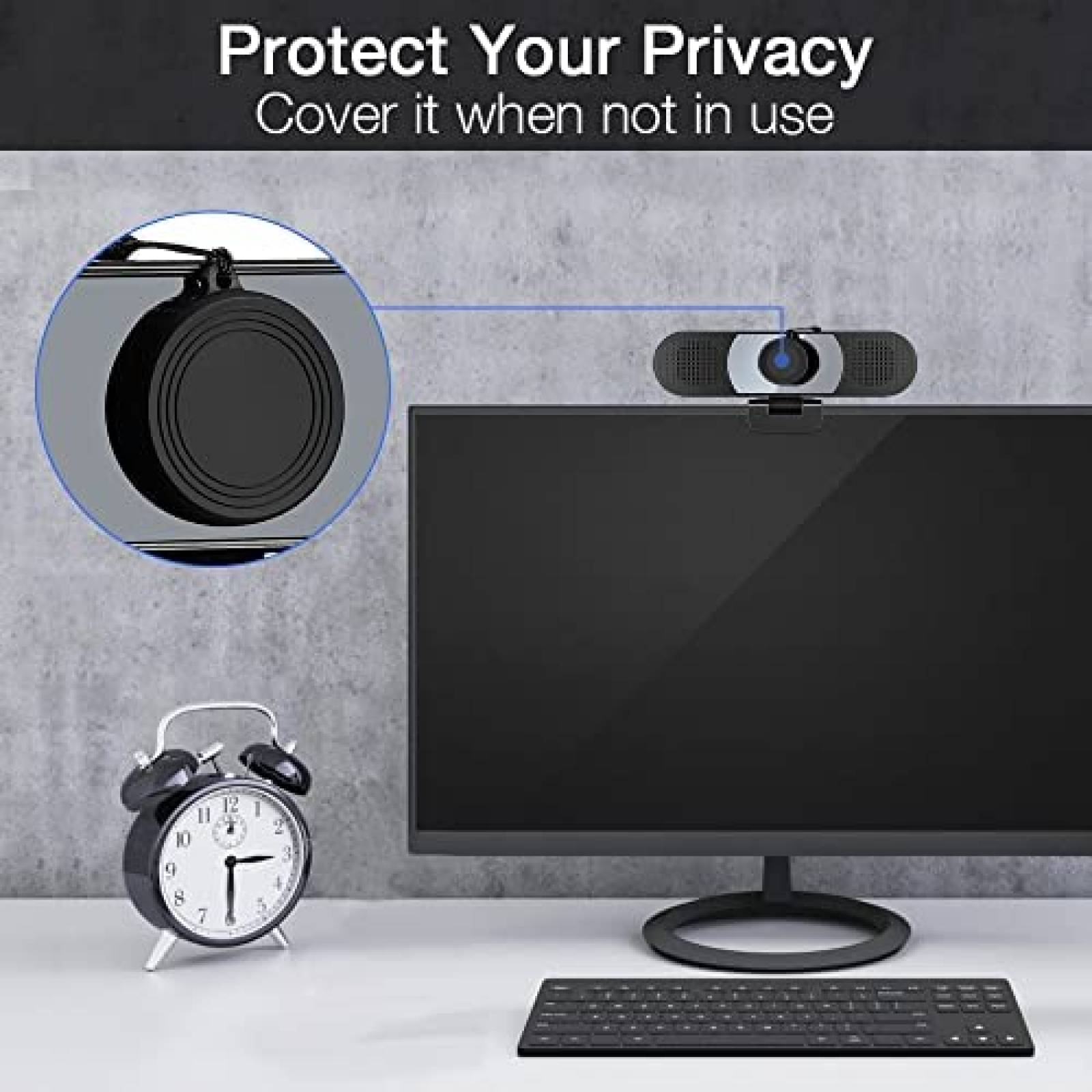 Webcam 3 en 1 EMEET 4 Microfonos y Reduccion de Ruido -Negro