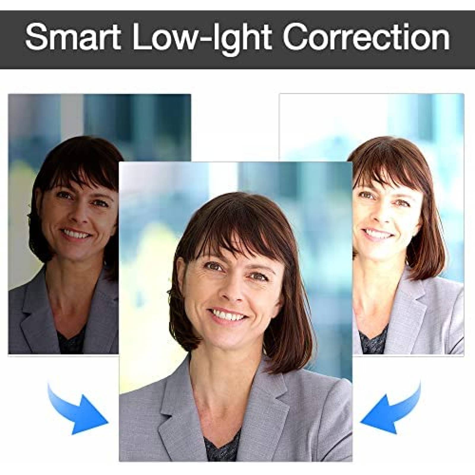 Webcam 3 en 1 EMEET 4 Microfonos y Reduccion de Ruido -Negro