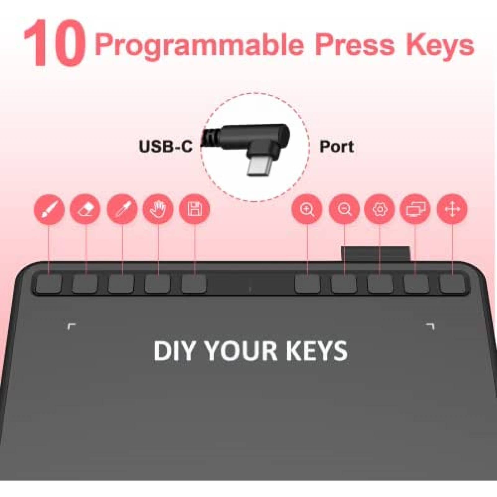 Tablet Grafica UGEE S640 LCD de 6.5'' x 4'' -Negro