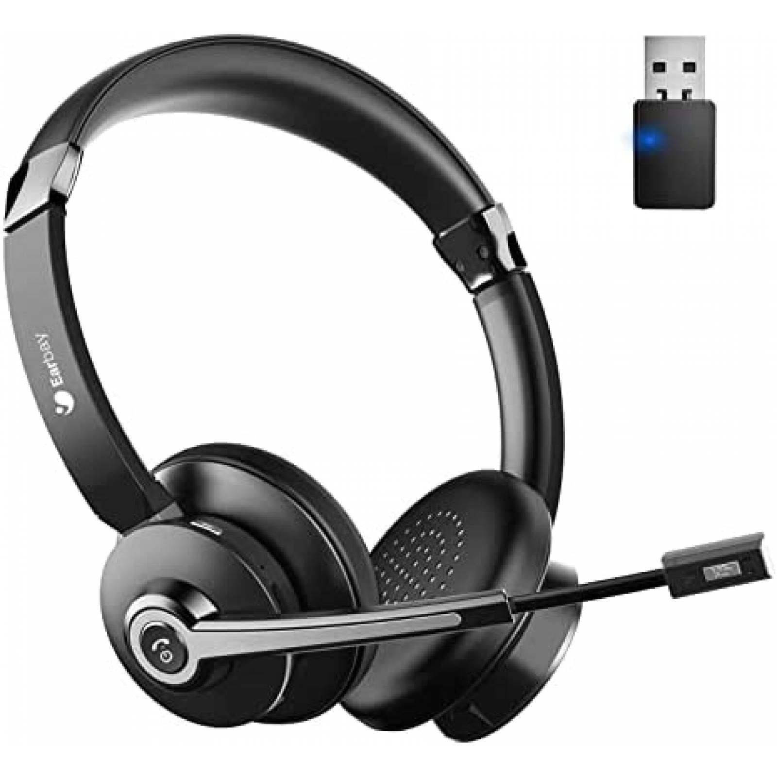 Audifonos Bluetooth Earbay Con Microfono Y Dongle USB -Negro