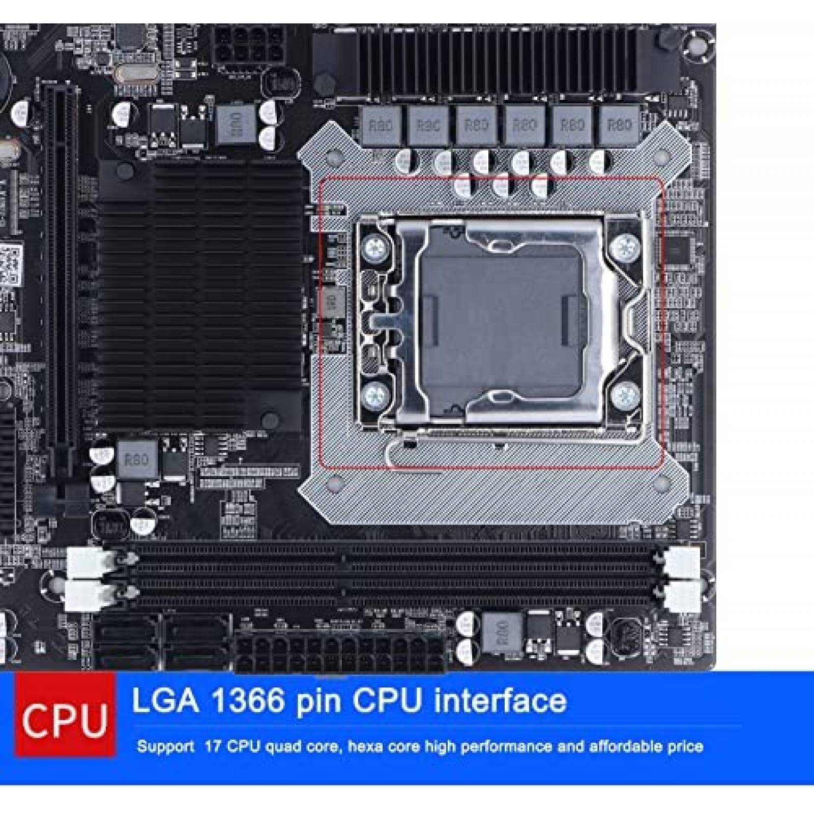 Tarjeta Madre ciciglow X58 Canal Dual DDR3 USB 2.0