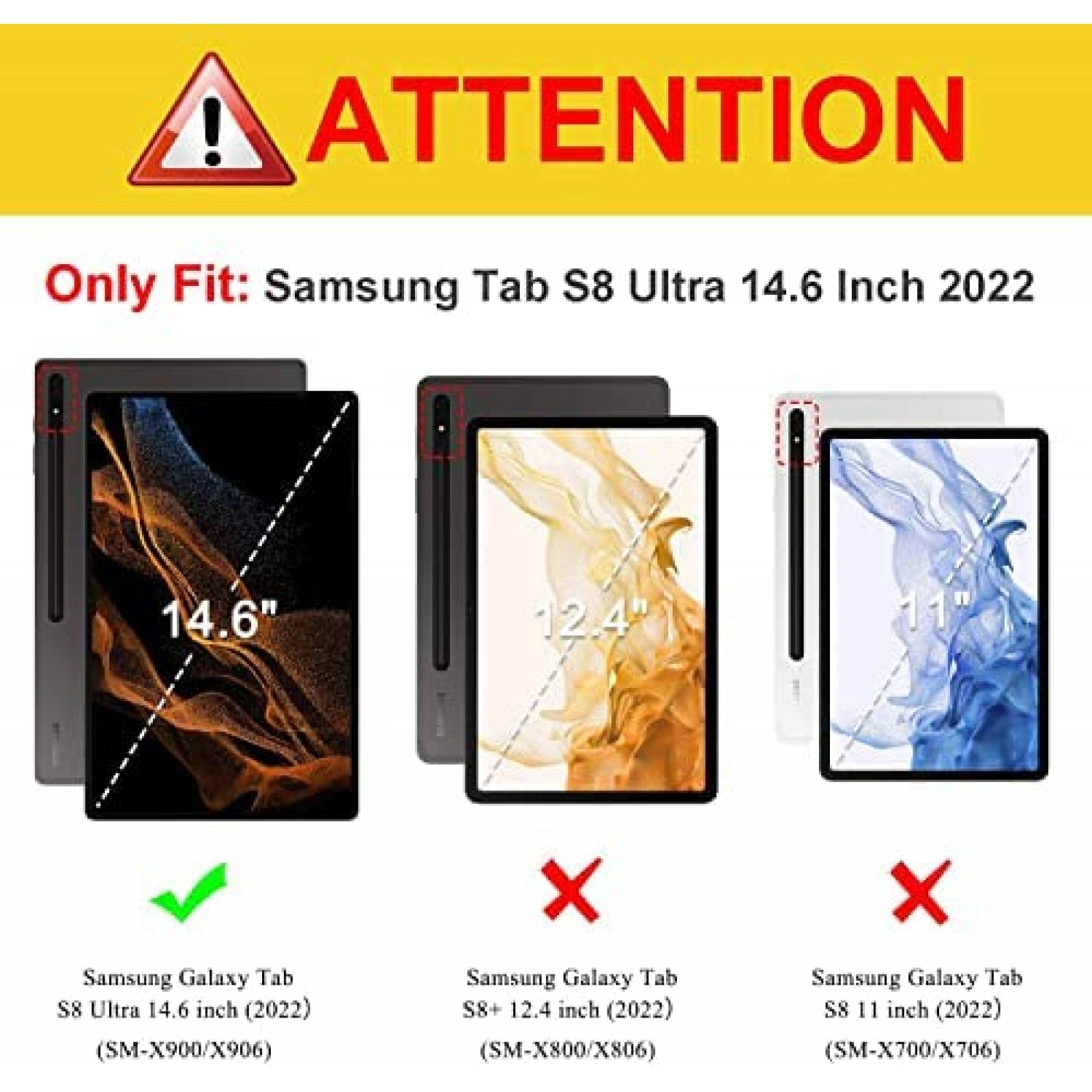 Funda Con Teclado Tactil Nanhent Para Galaxy Tab S8 -Negro