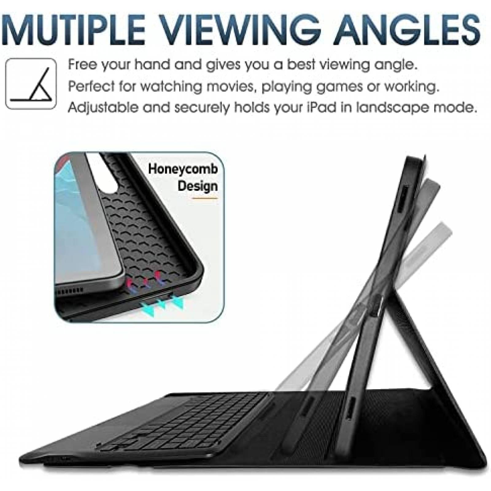 Funda Con Teclado Tactil Nanhent Para Galaxy Tab S8 -Negro