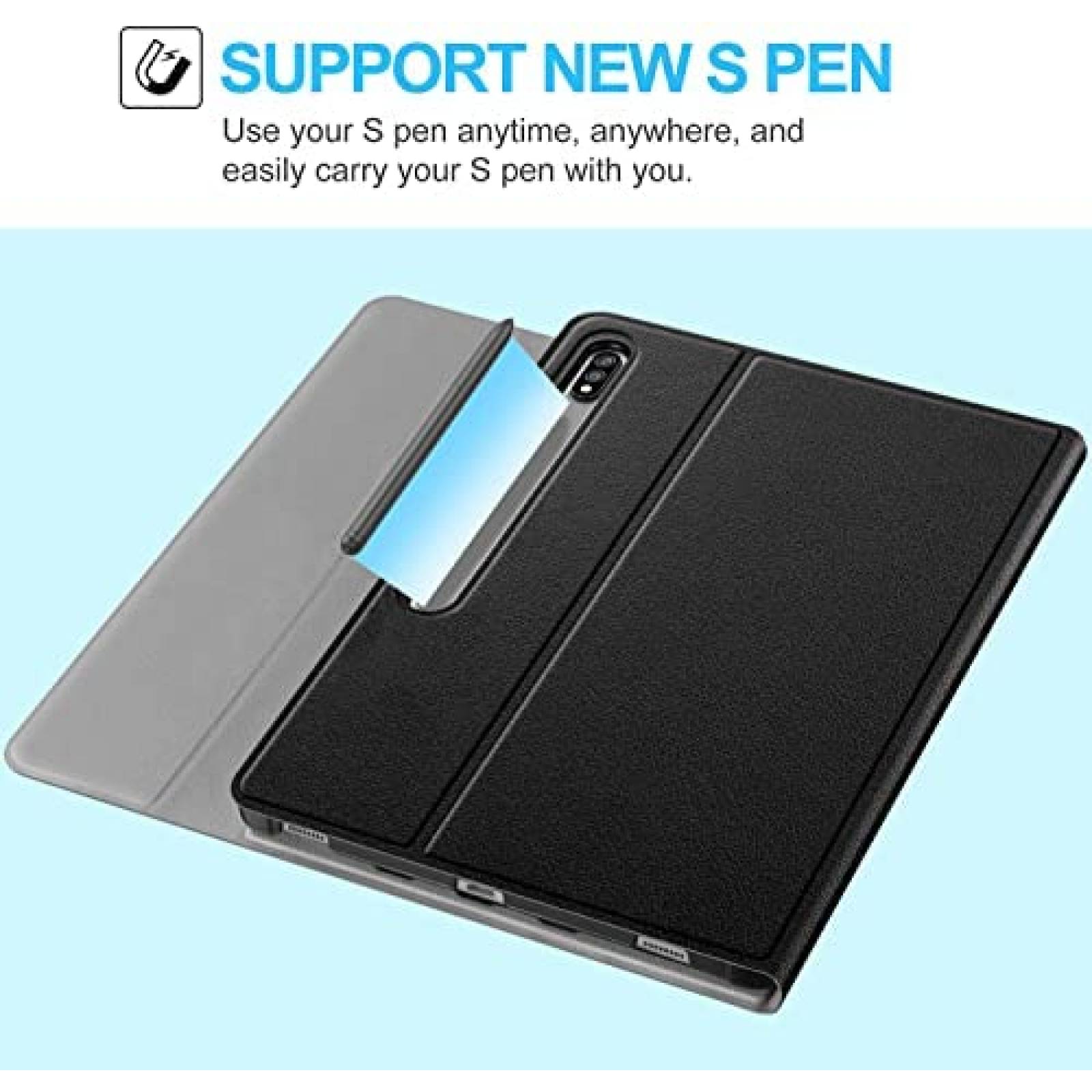 Funda Con Teclado Tactil Nanhent Para Galaxy Tab S8 -Negro
