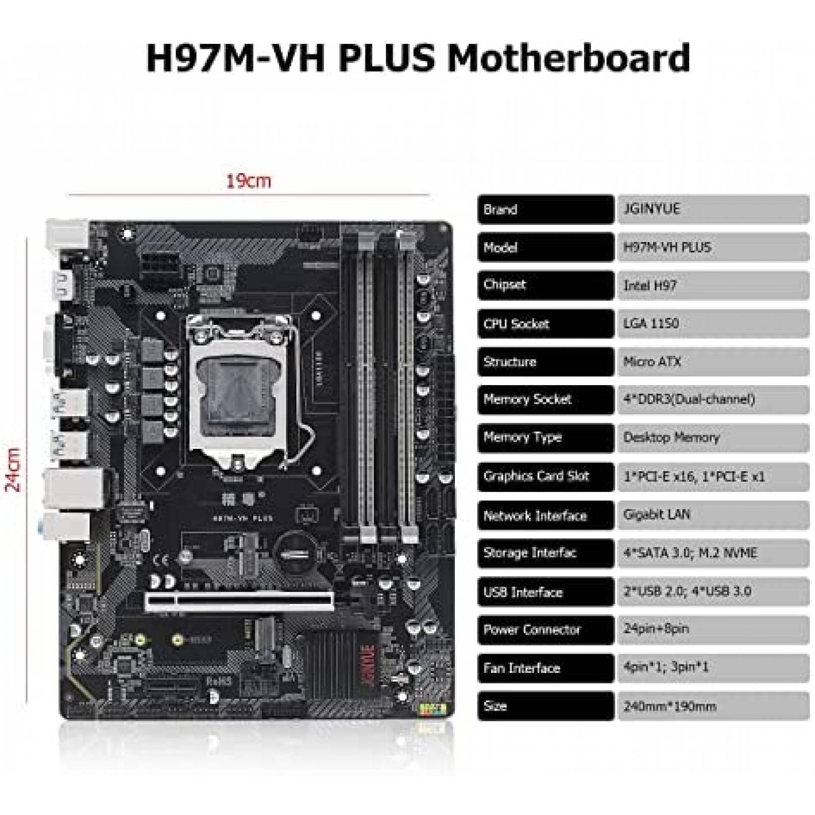Tarjeta Madre SHANGZHAOYUAN Procesador IntelCore i3/i5/i7