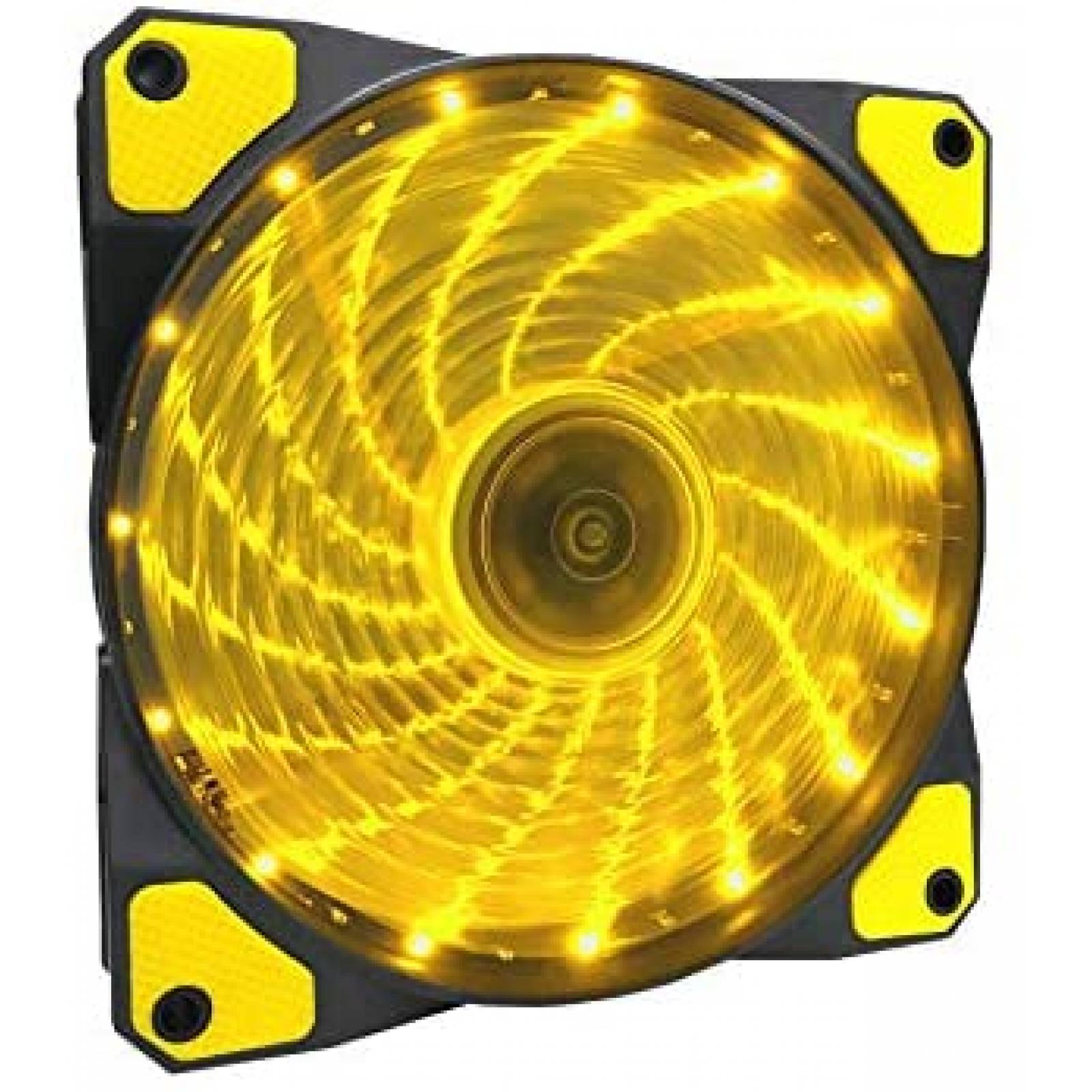 Ventilador para PC Apevia de 120mm LED 3 Piezas -Amarillo