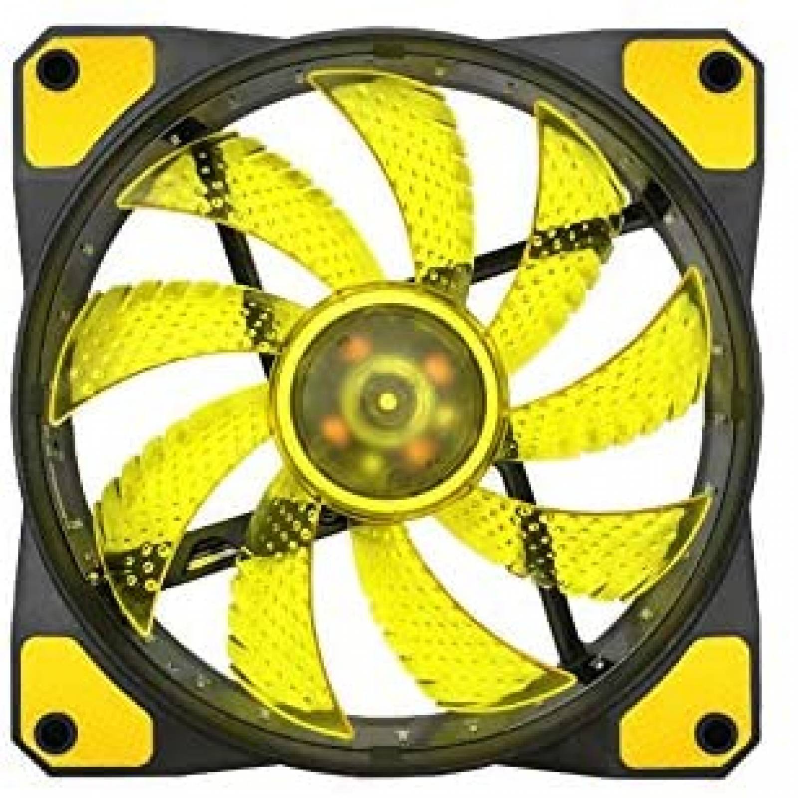 Ventilador para PC Apevia de 120mm LED 3 Piezas -Amarillo
