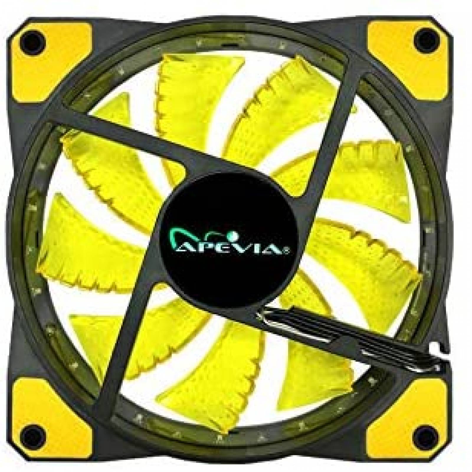 Ventilador para PC Apevia de 120mm LED 3 Piezas -Amarillo