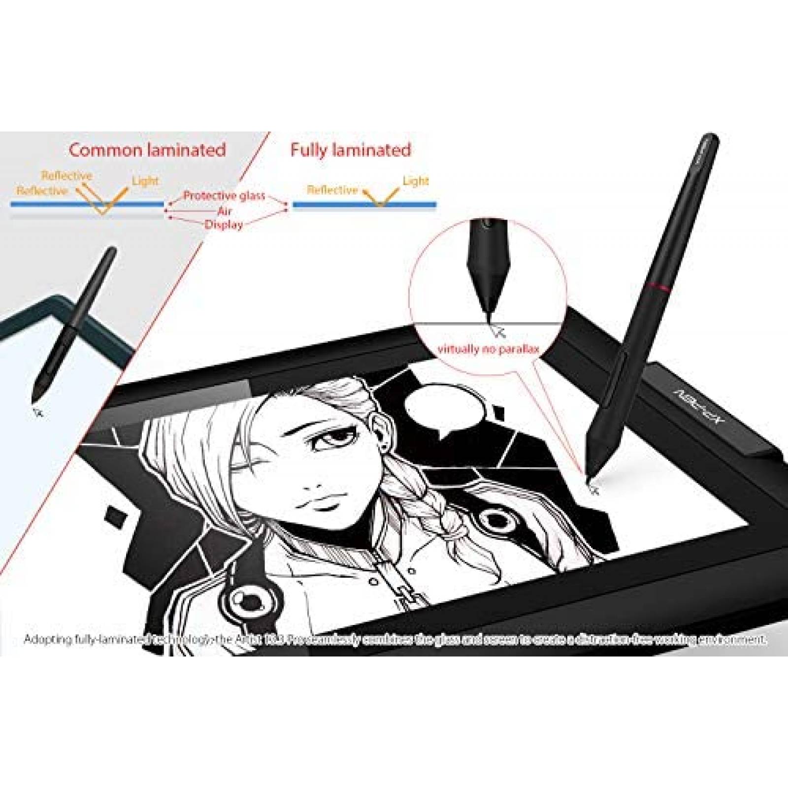 Tableta Dibujo XP-PEN Artist13.3 Pro IPS 8192 Niveles -Negro