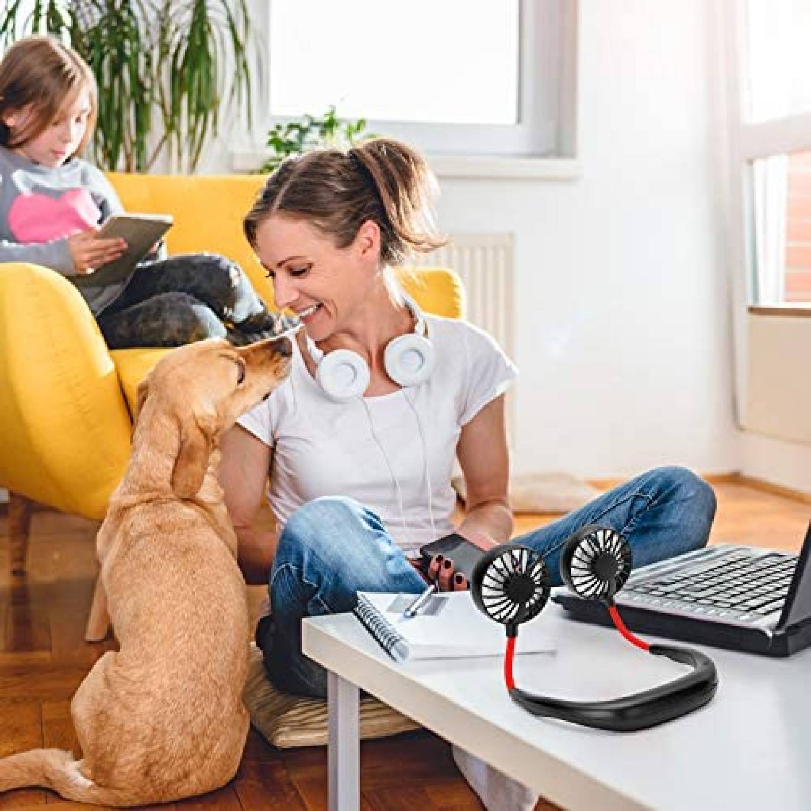 Ventiladores Portátiles RJVW Recargables USB 3 Velocidades