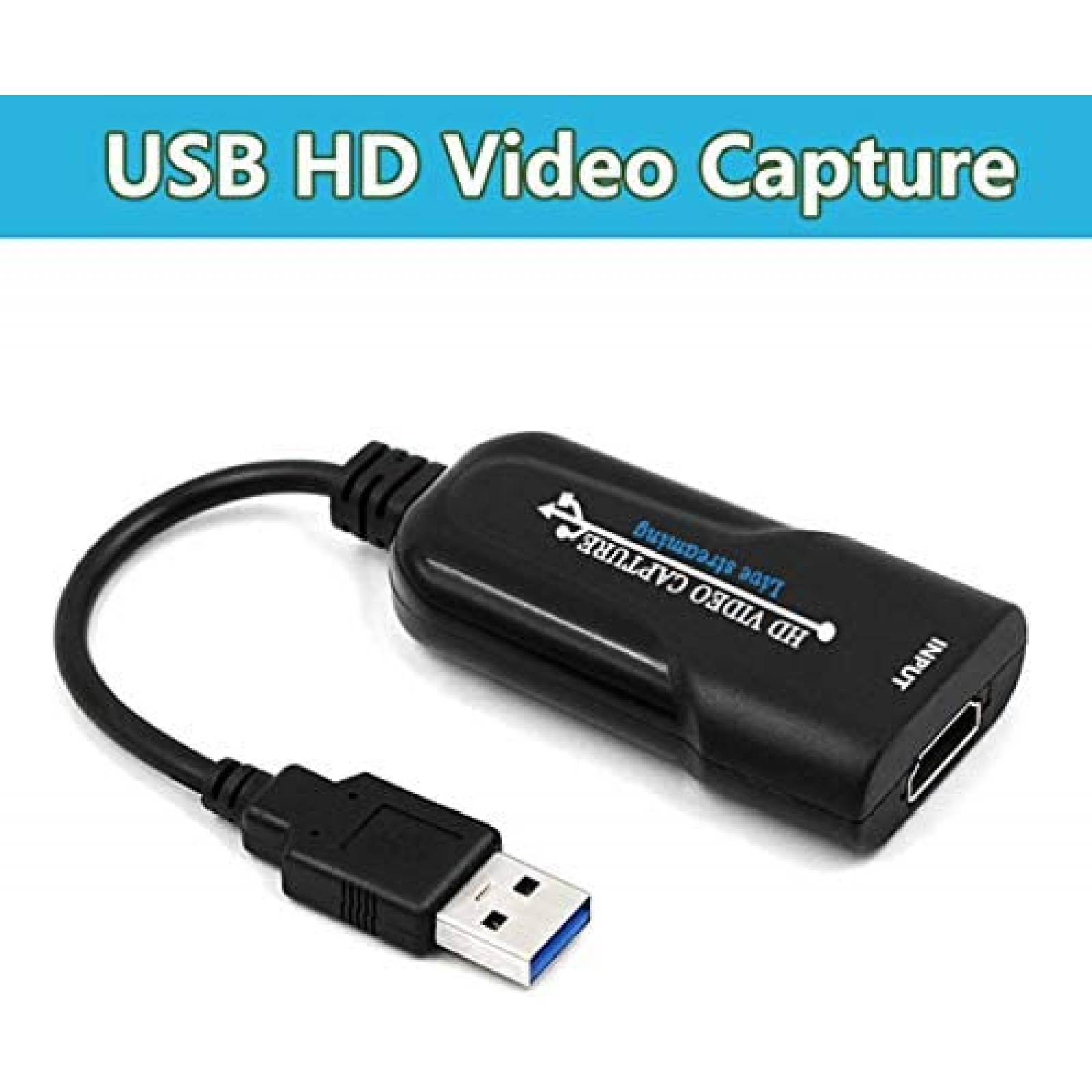 Tarjeta captura video Wiistar HDMI USB 1080p 30fps -Negro