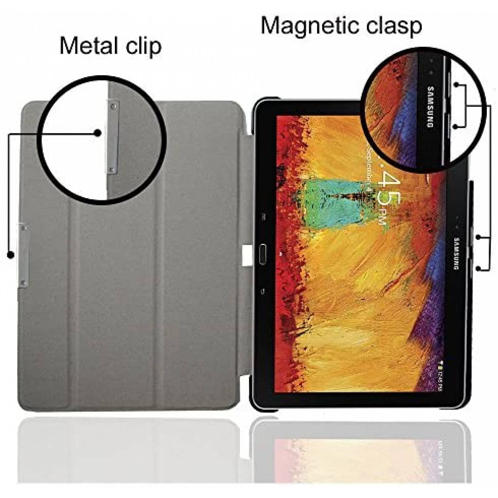 Funda AFesar para Tablet Samsung Galaxy Note 10.1'' -Negro