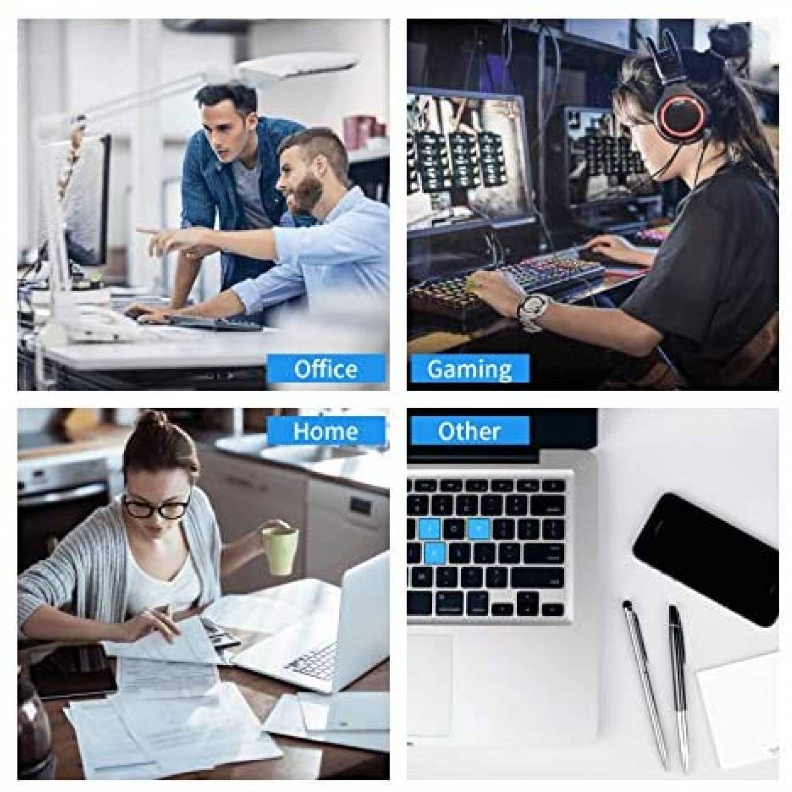 Mouse Pad N NEBONT Antideslizante 10'' x 12'' -Negro