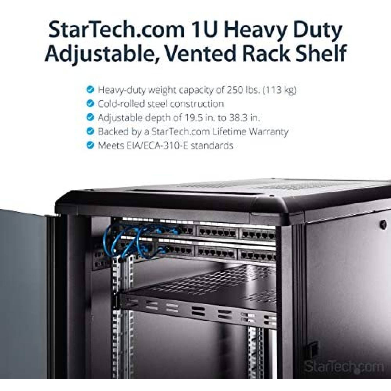 Racks de servidor marco abierto StarTech 42U 250lbs -Negro