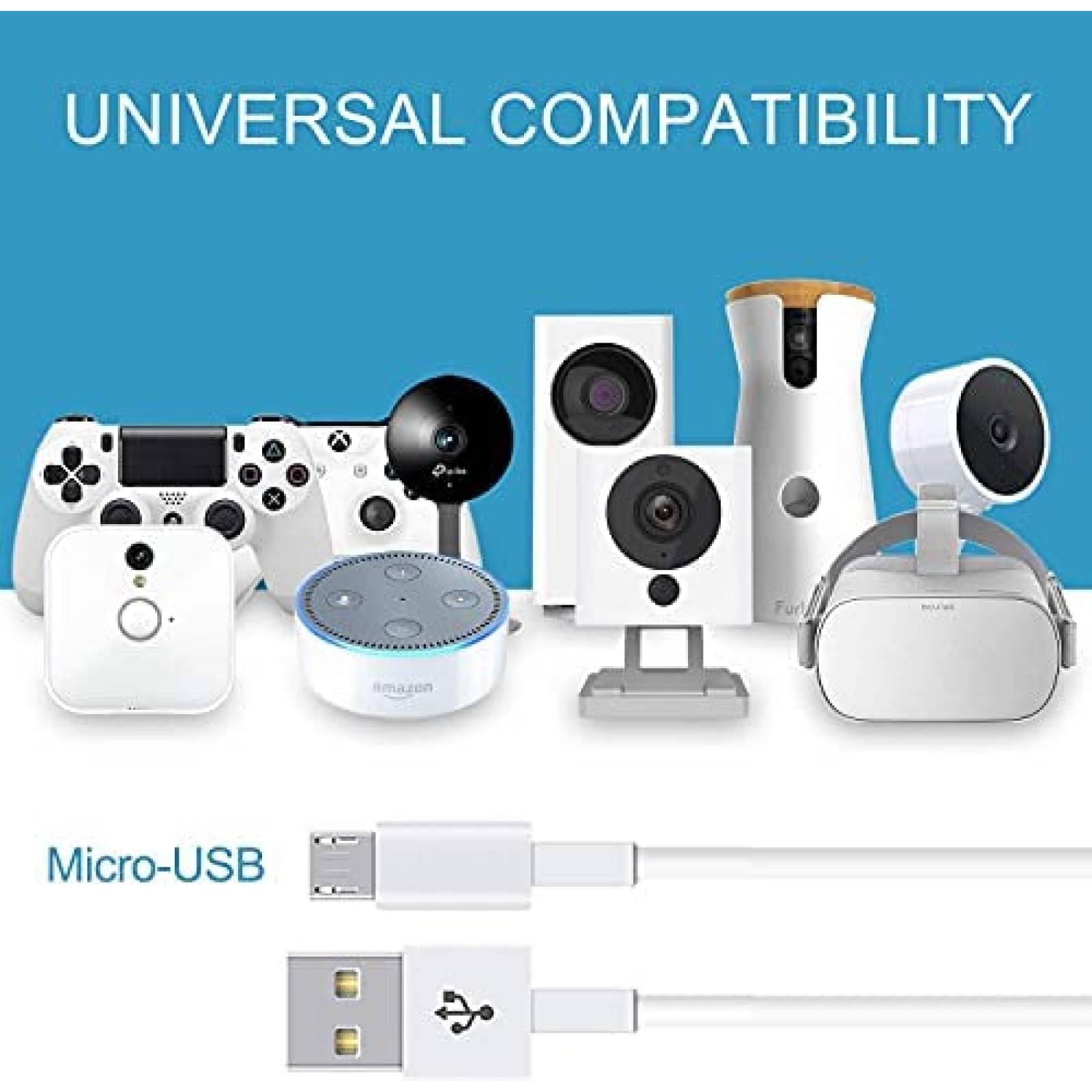 Cable micro USB ATYFUER de carga rápida para Android -Negro