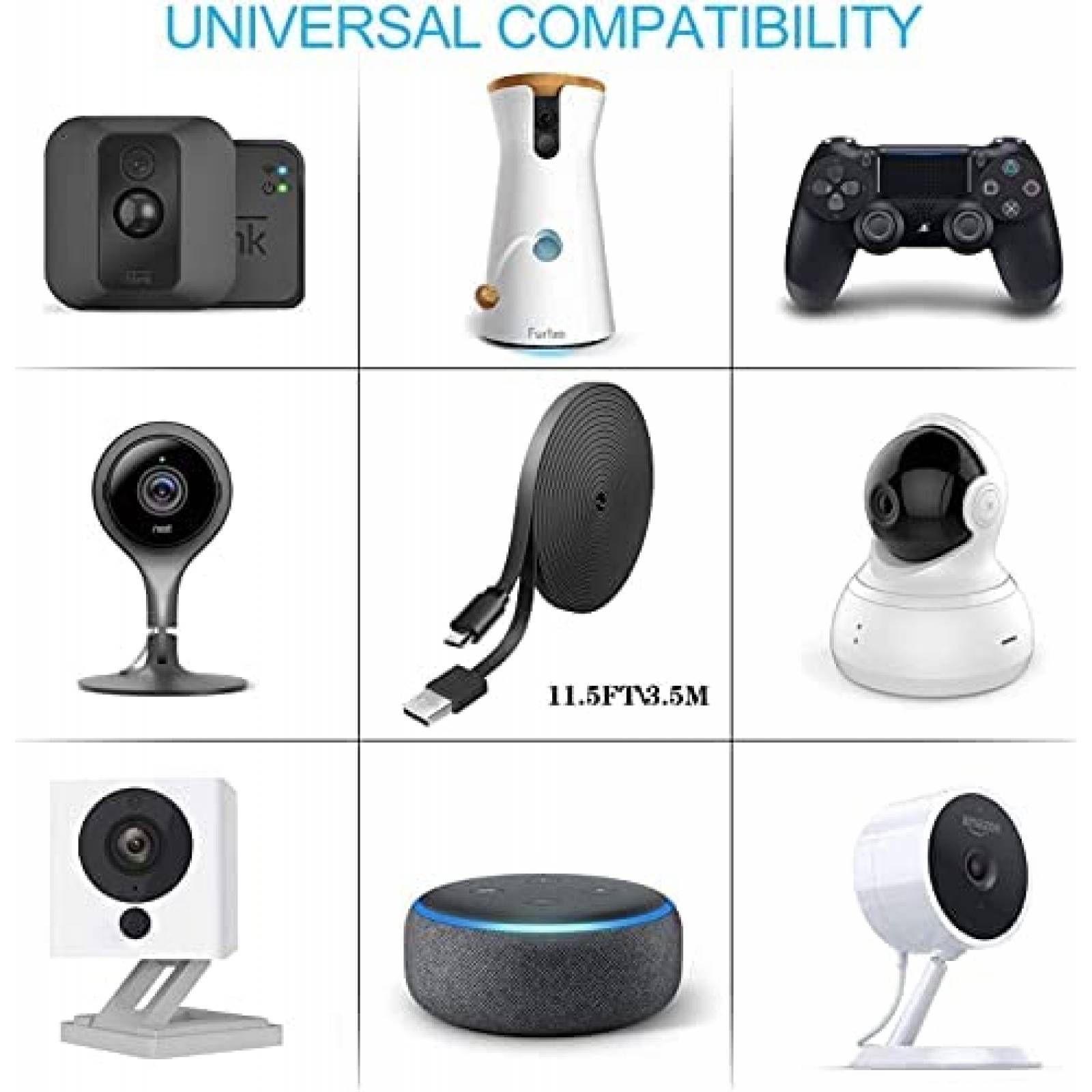 Cable micro USB ATYFUER de carga rápida para Android -Negro